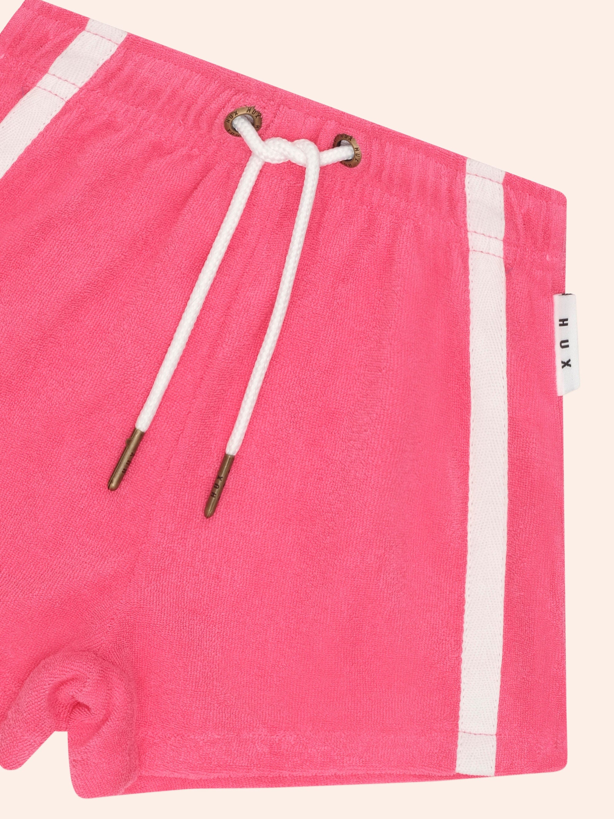 Raspberry Towelling Retro Short SHORT Huxbaby