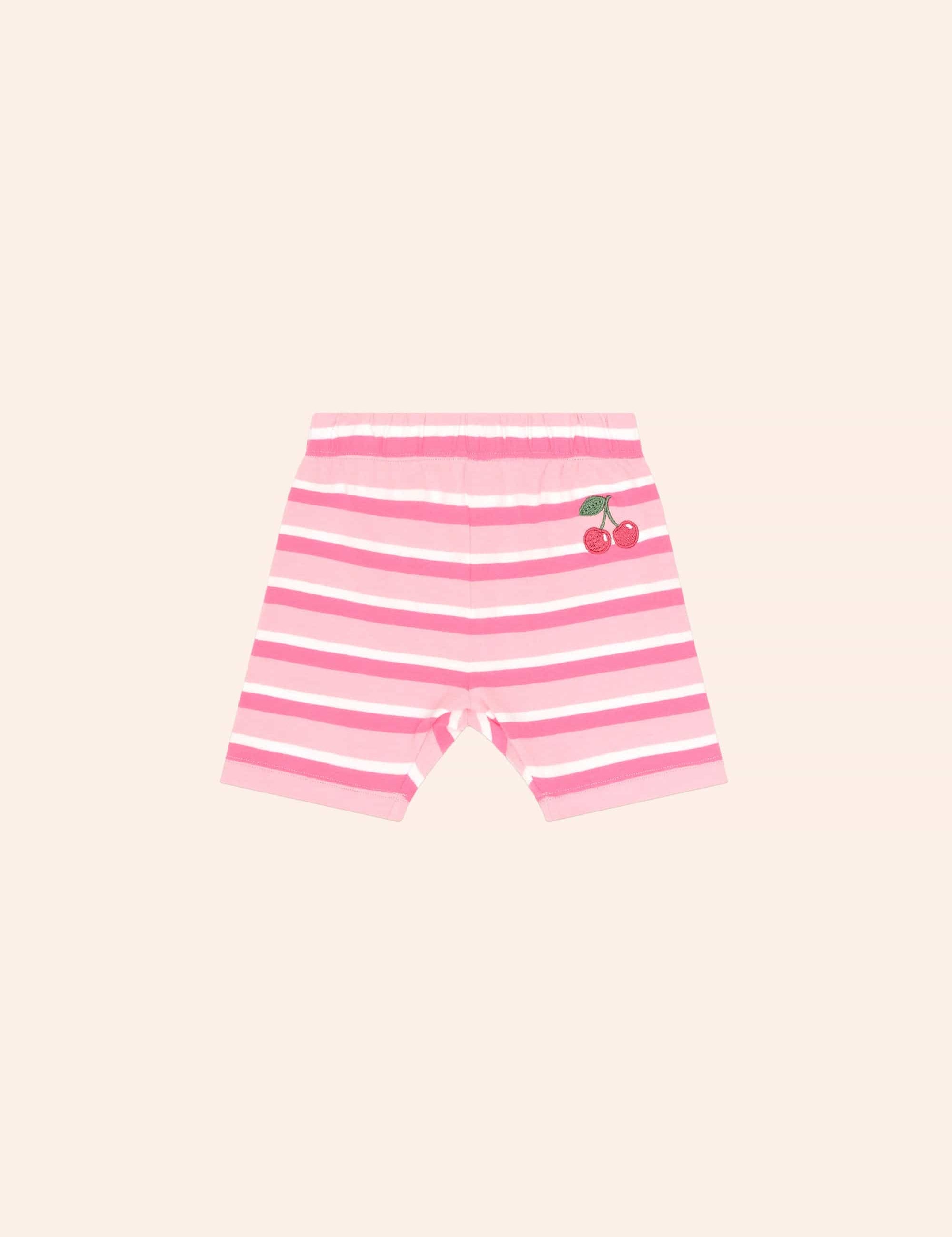 Cherry Stripe Bike Short SHORT Huxbaby