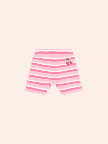 Cherry Stripe Bike Short SHORT Huxbaby