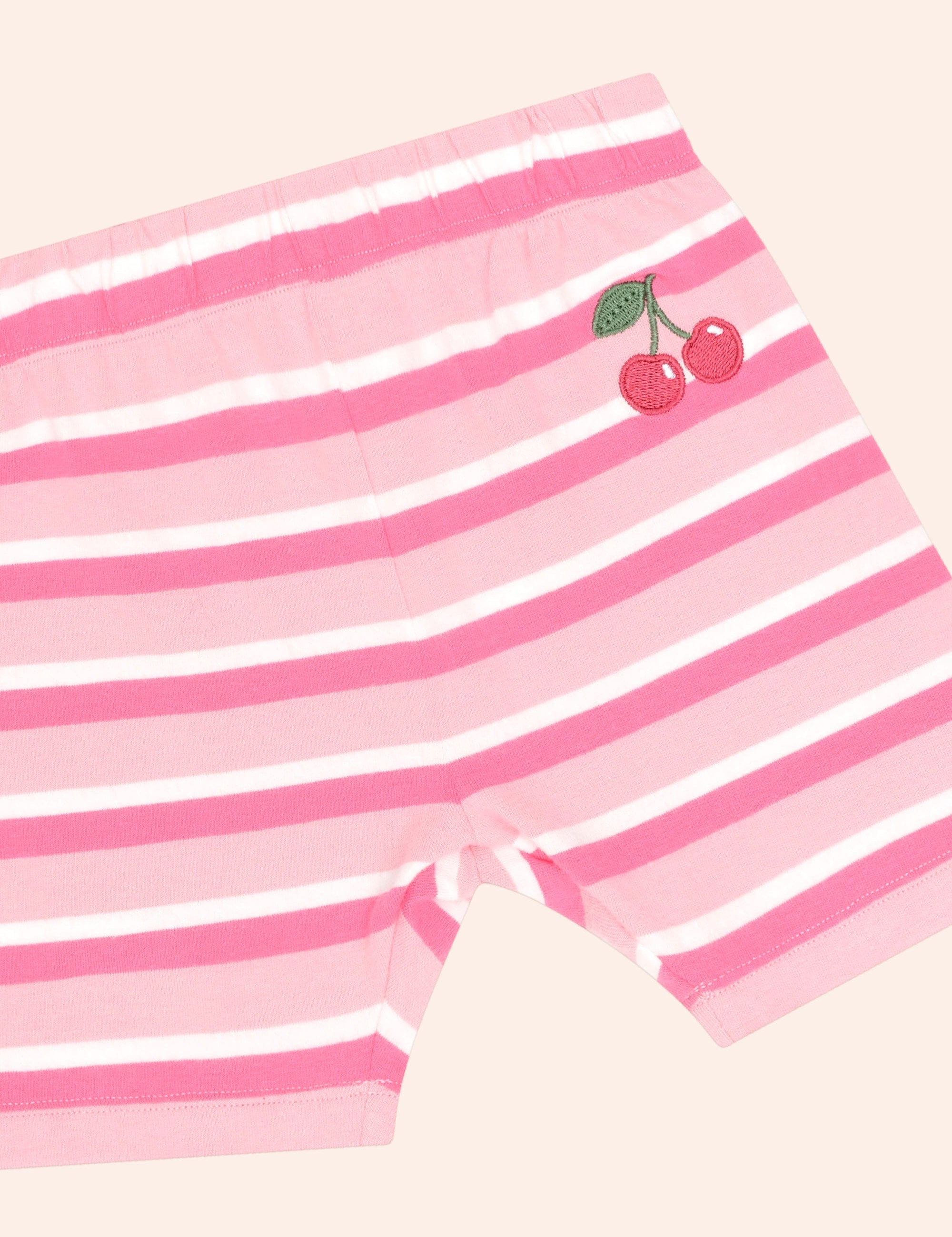 Cherry Stripe Bike Short SHORT Huxbaby