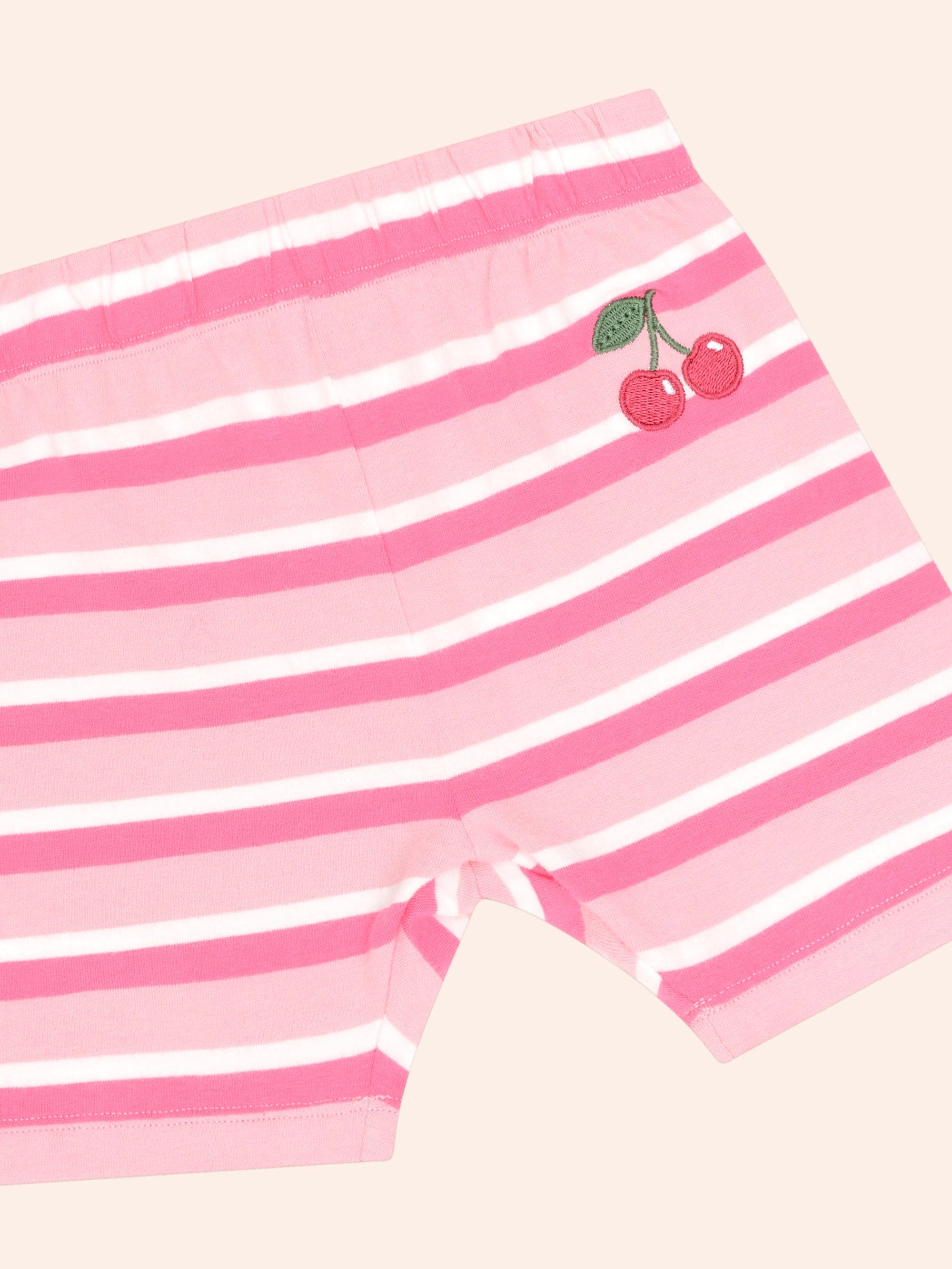 Cherry Stripe Bike Short SHORT Huxbaby