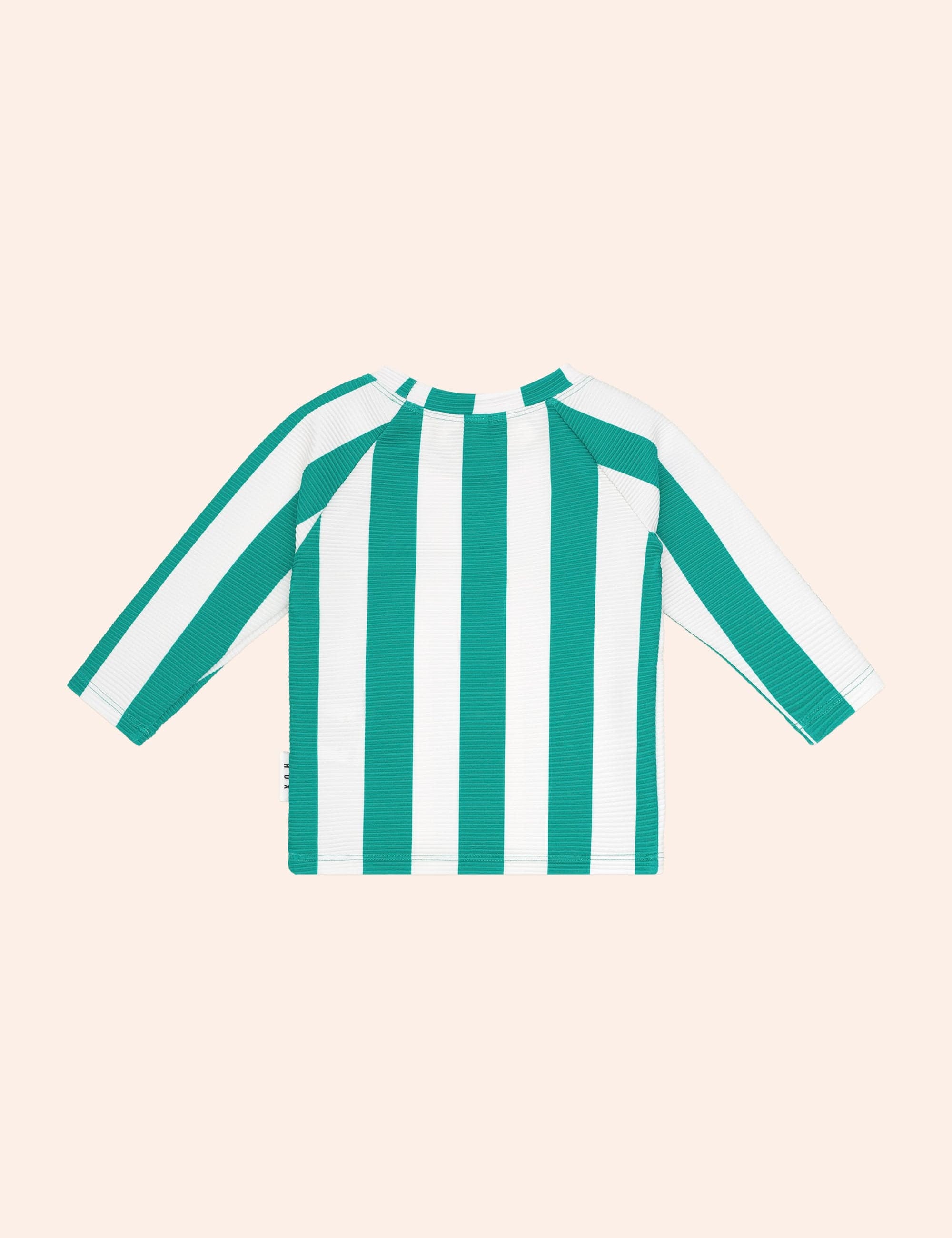 Green Stripe Ottoman Rashie SWIMWEAR Huxbaby