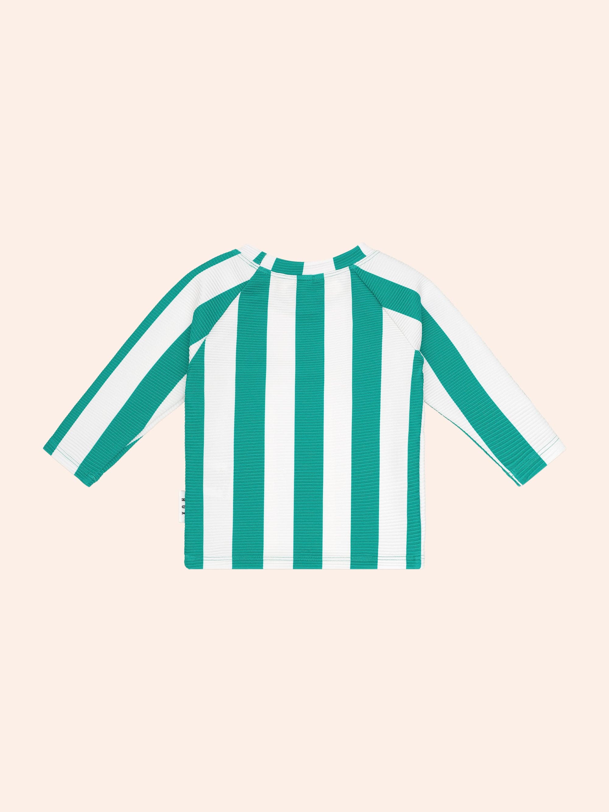 Green Stripe Ottoman Rashie SWIMWEAR Huxbaby