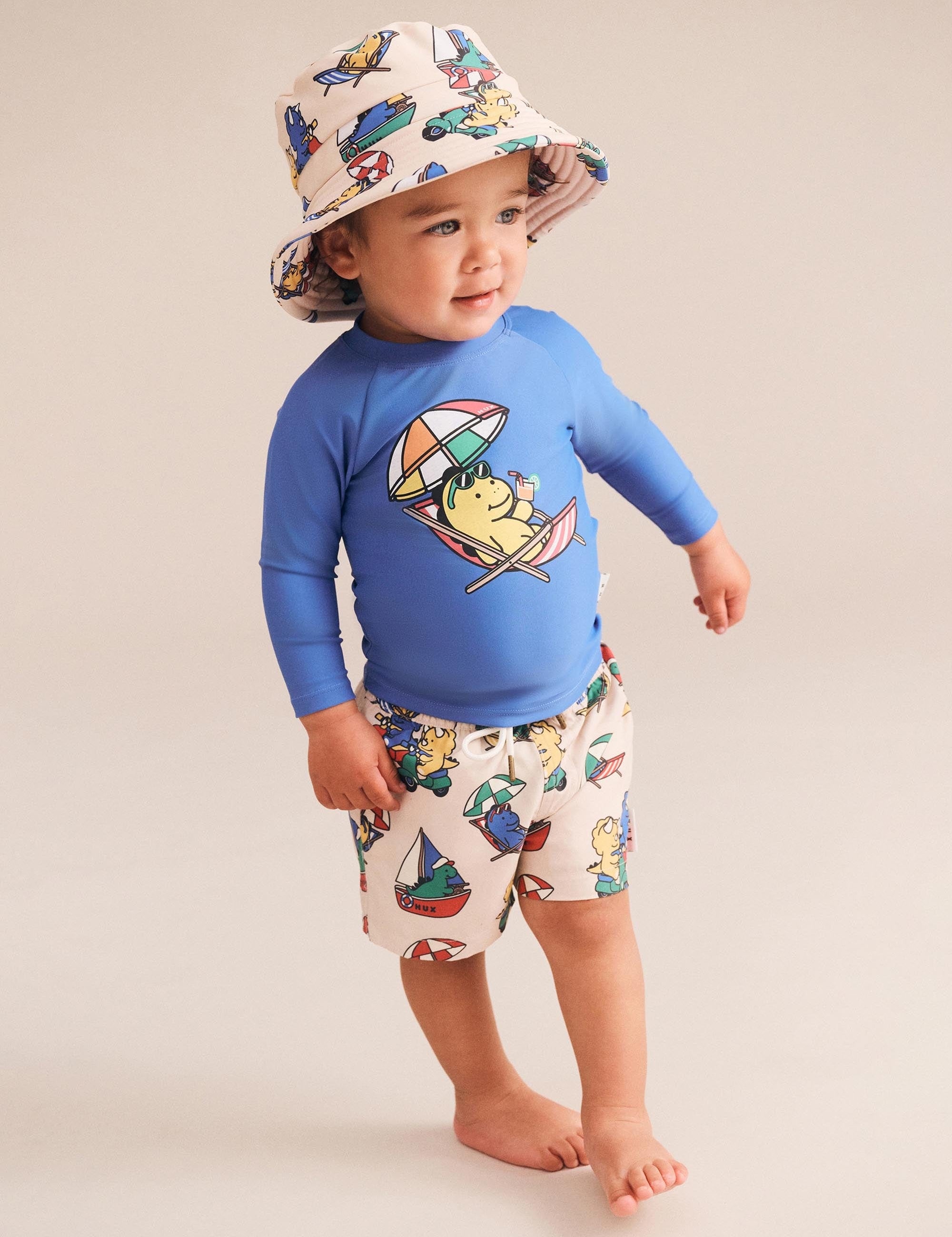 Vacay Dino Rashie SWIMWEAR Huxbaby
