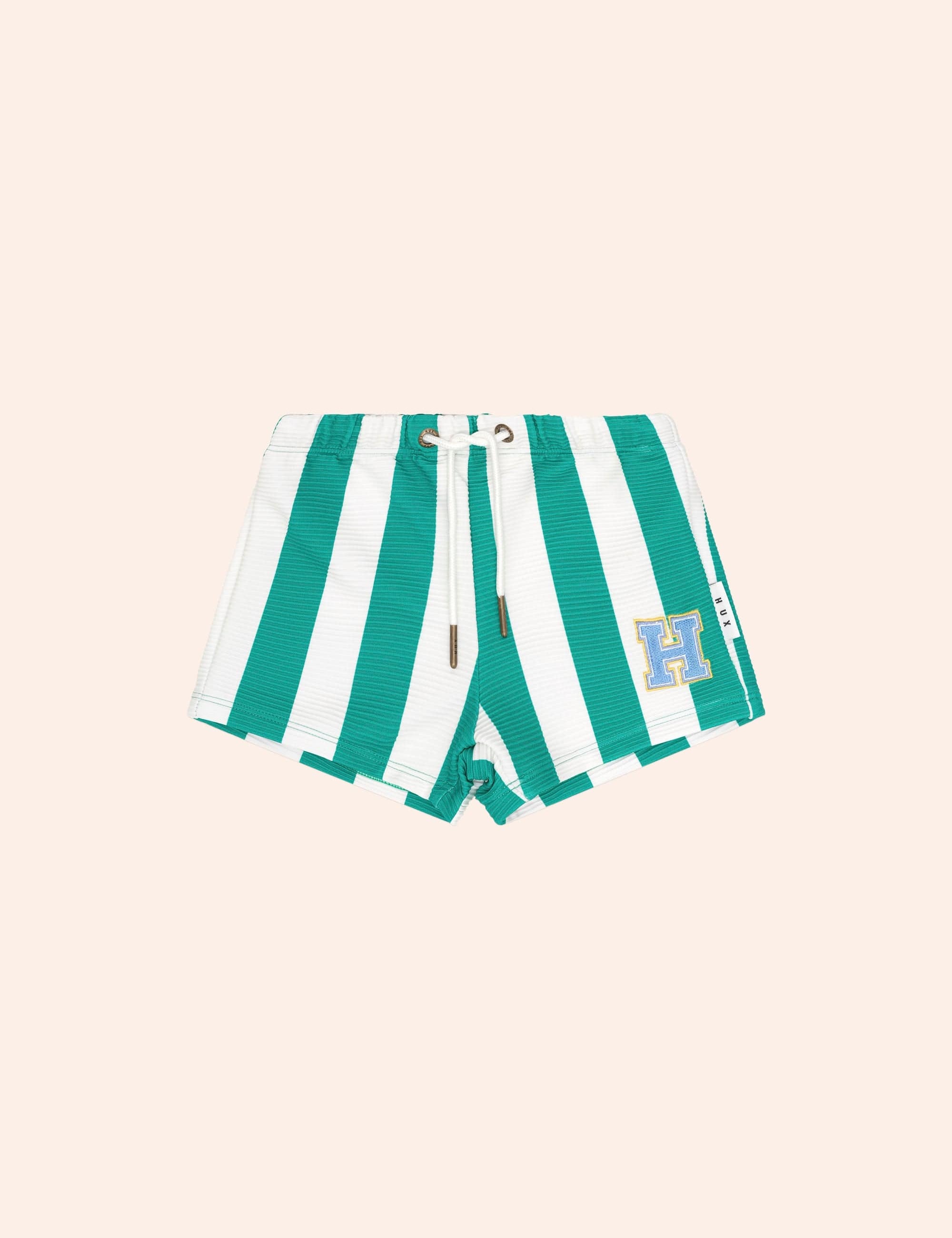 Green Stripe Ottoman Boardshort SWIMWEAR Huxbaby