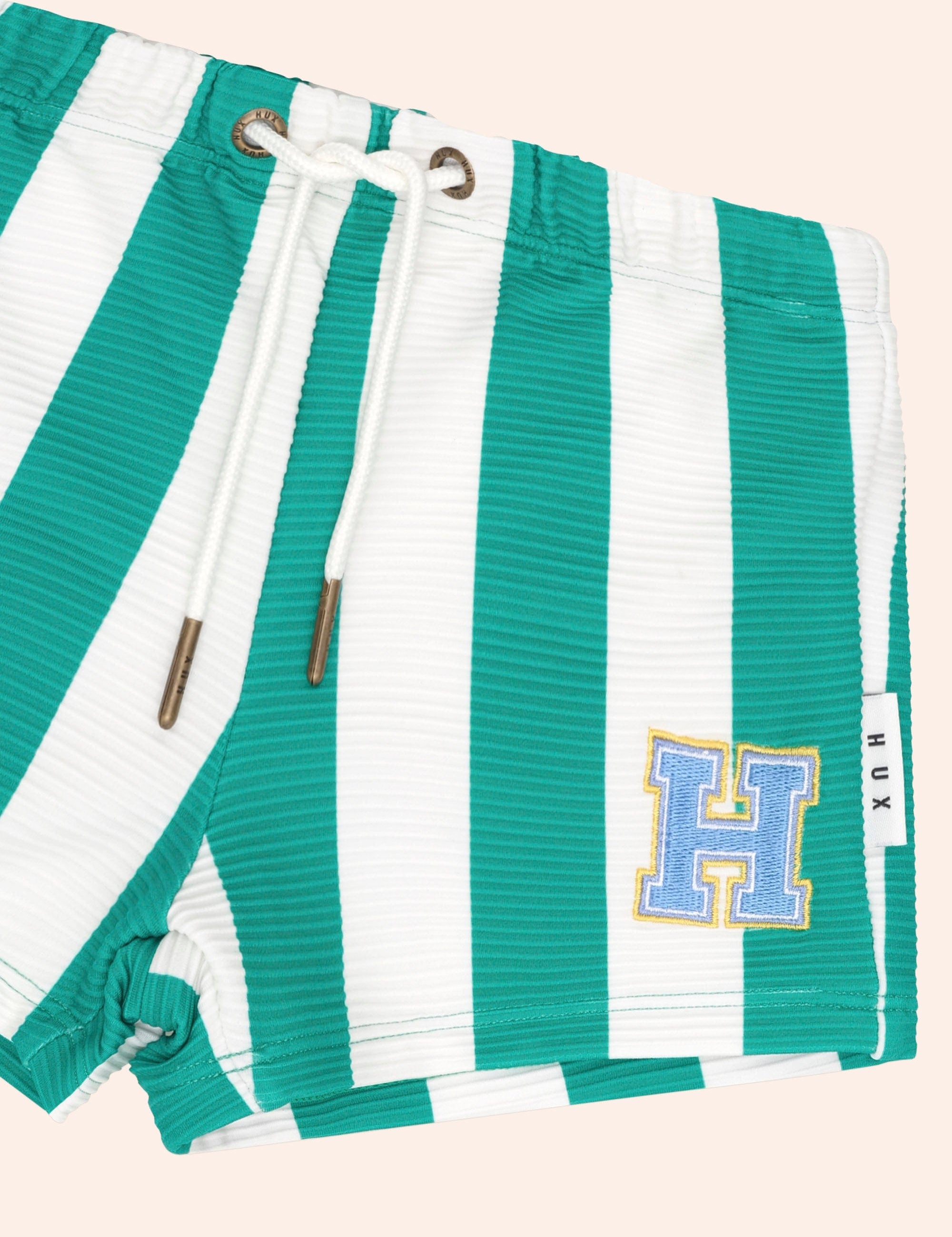 Green Stripe Ottoman Boardshort SWIMWEAR Huxbaby