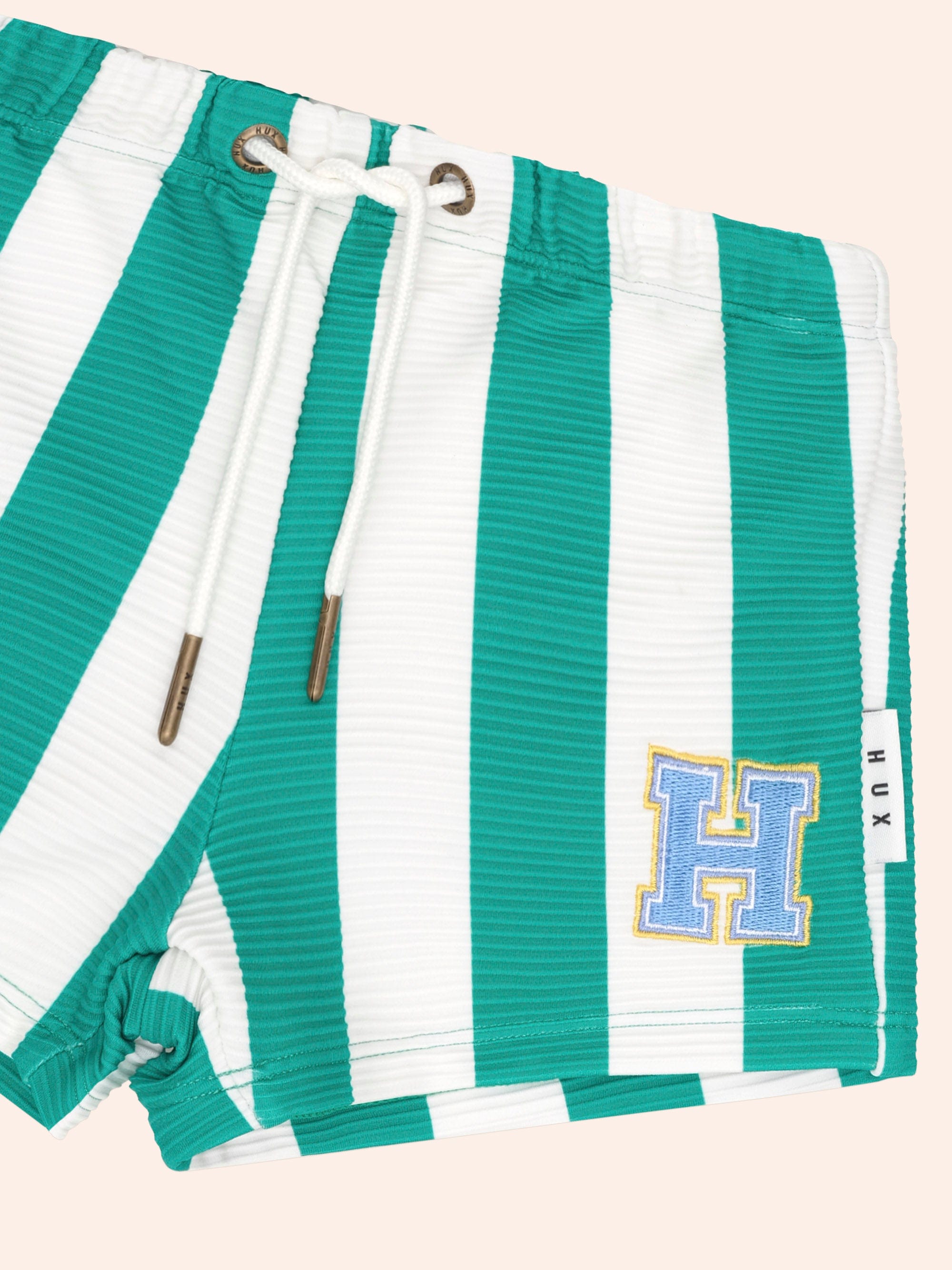 Green Stripe Ottoman Boardshort SWIMWEAR Huxbaby