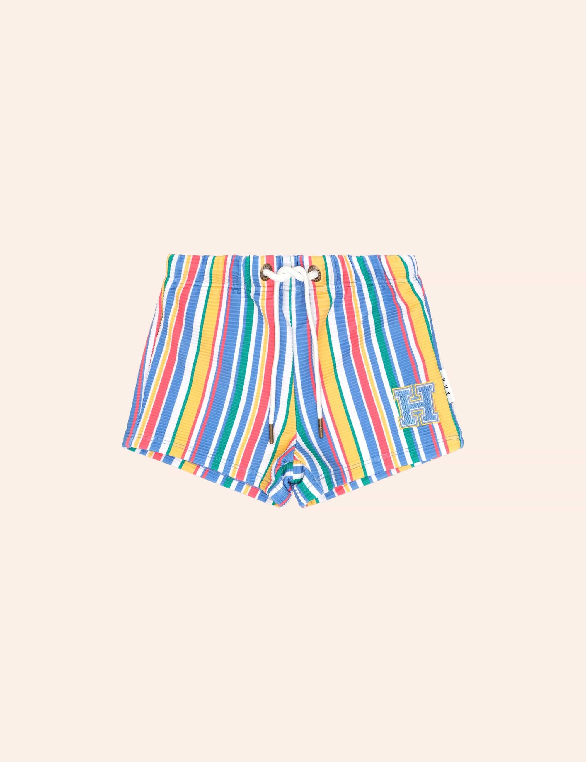 Paradiso Stripe Ottoman Boardshort SWIMWEAR Huxbaby