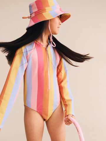 Paradiso Stripe Swimhat SWIMWEAR Huxbaby