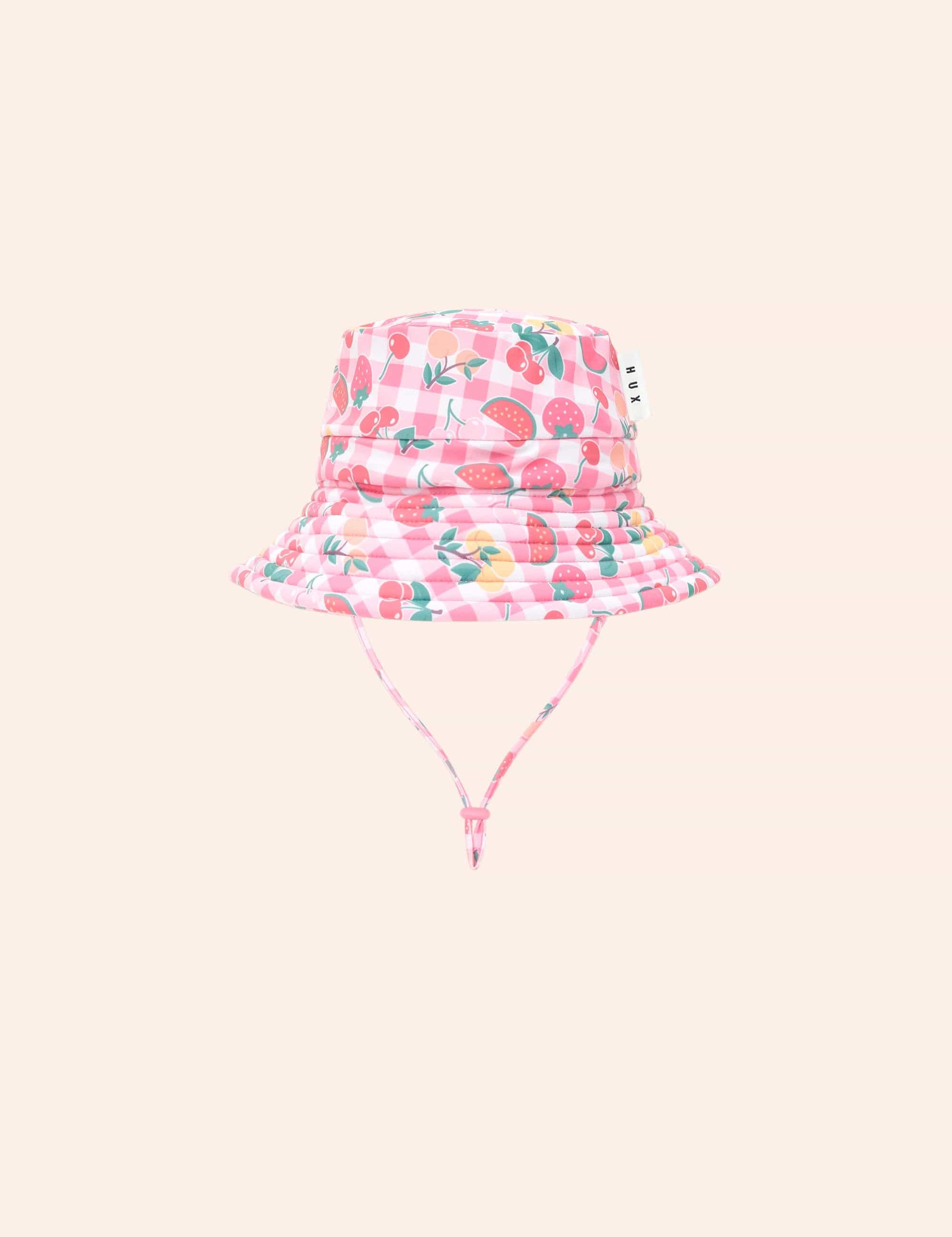 Tutti Frutti Gingham Swimhat SWIMWEAR Huxbaby