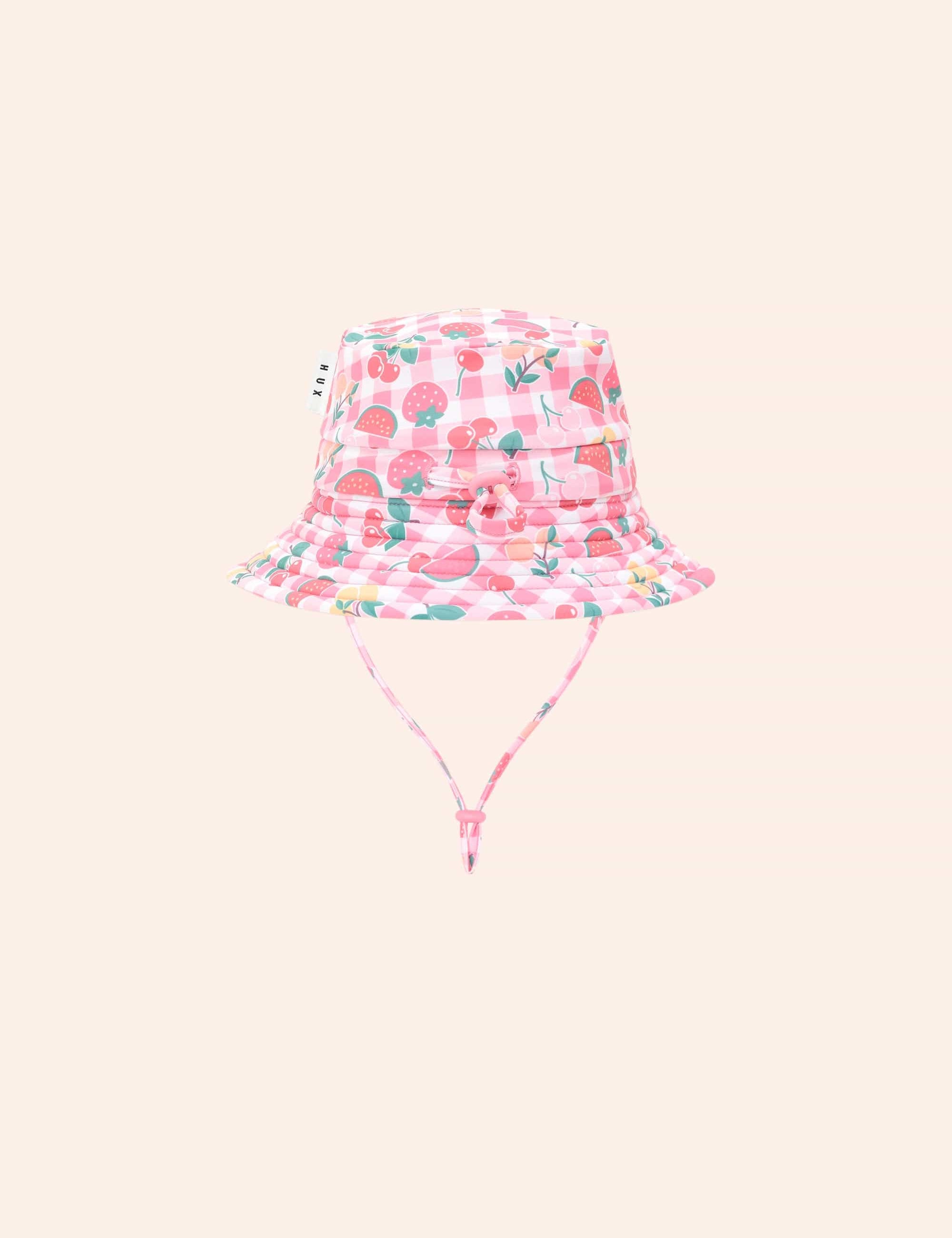 Tutti Frutti Gingham Swimhat SWIMWEAR Huxbaby