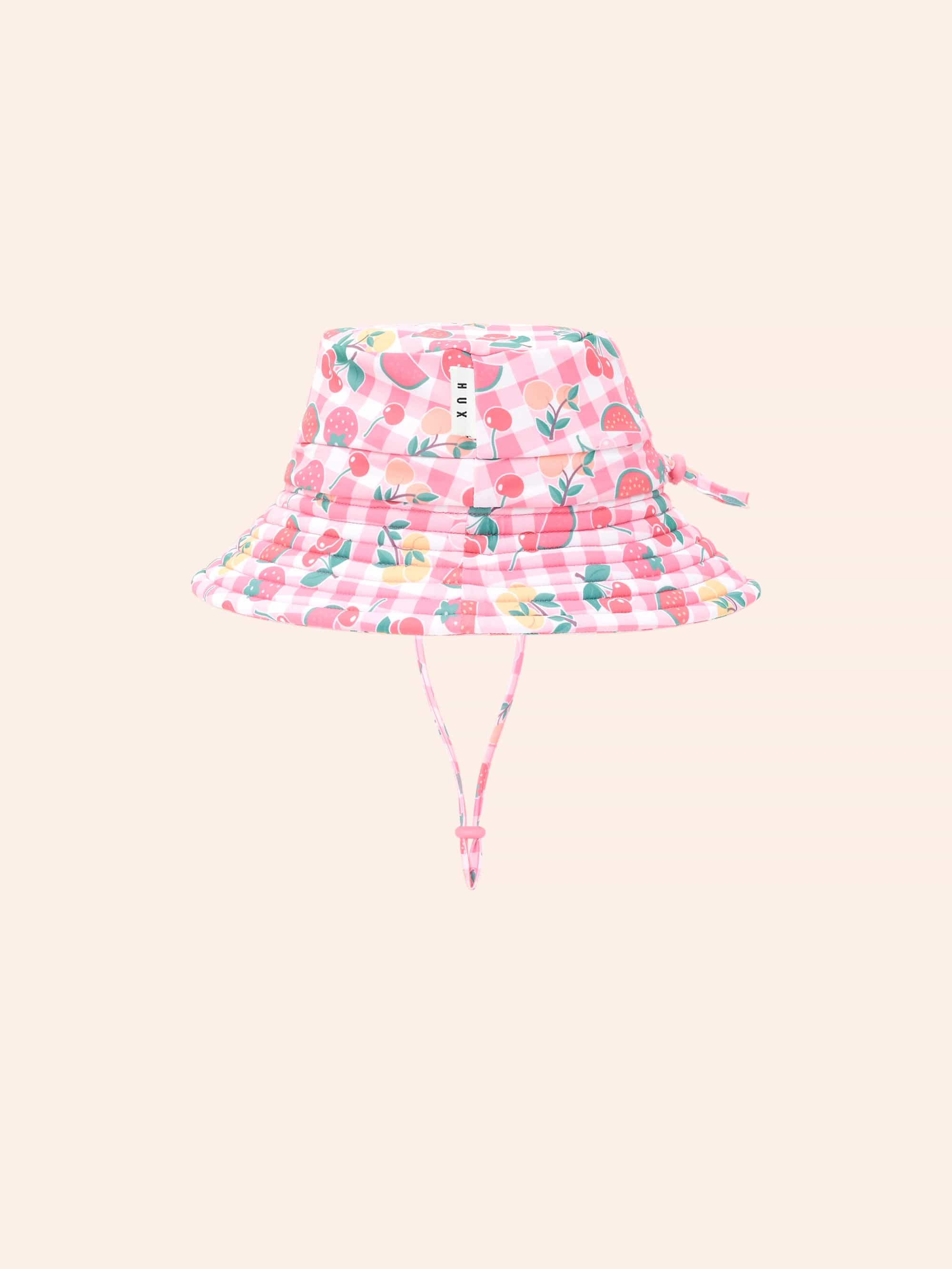 Tutti Frutti Gingham Swimhat SWIMWEAR Huxbaby