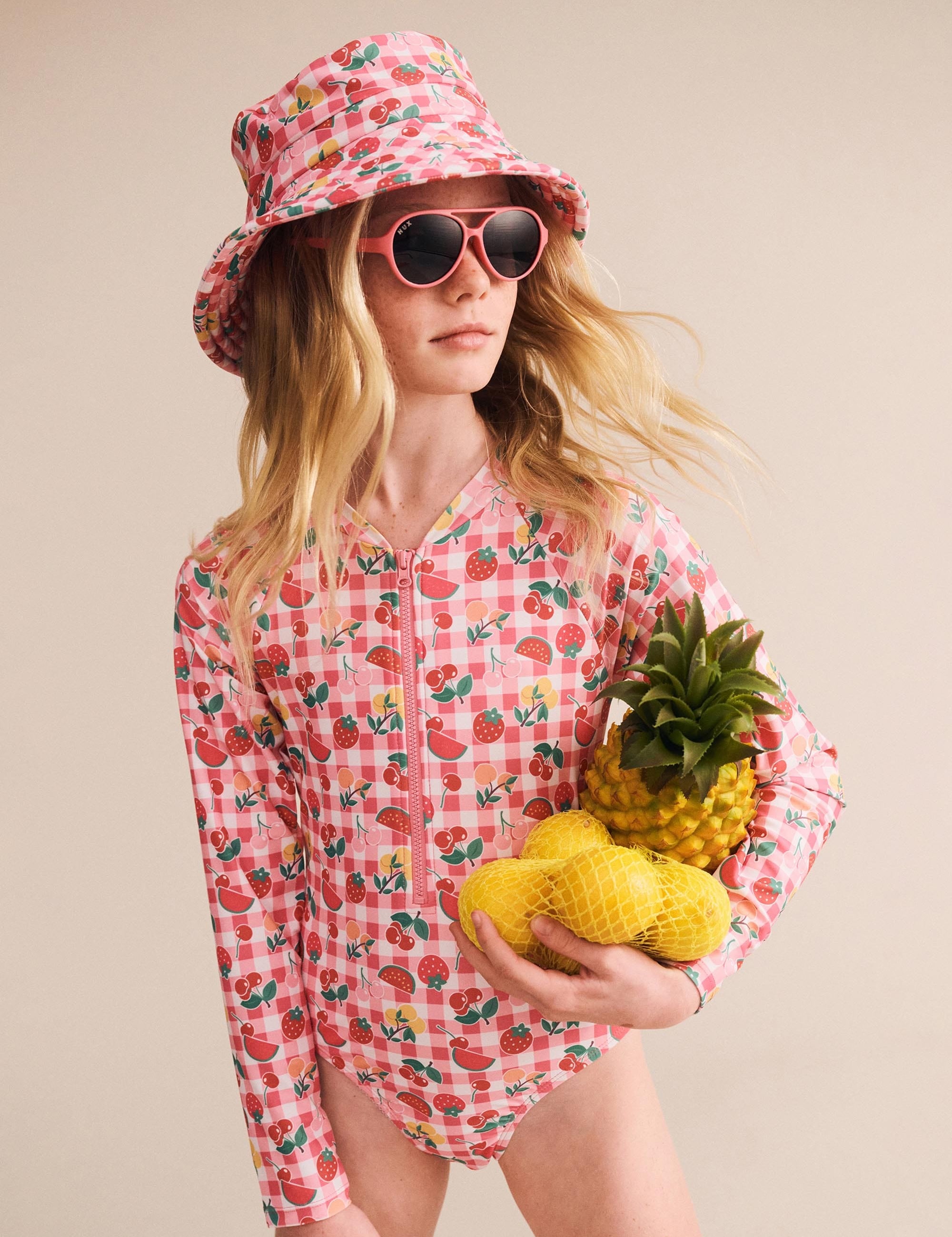 Tutti Frutti Raglan Zip SWIMWEAR Huxbaby