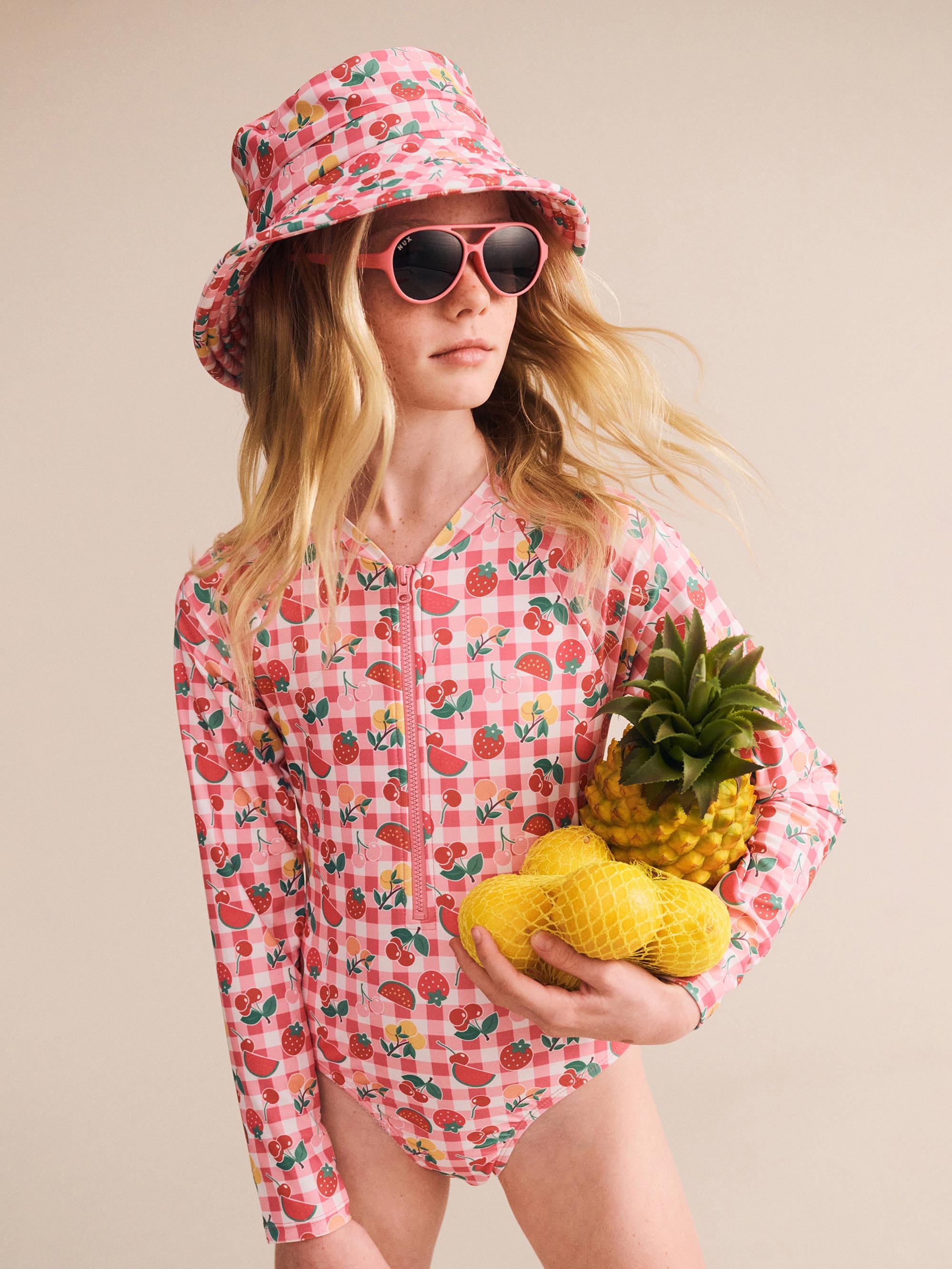 Tutti Frutti Raglan Zip SWIMWEAR Huxbaby