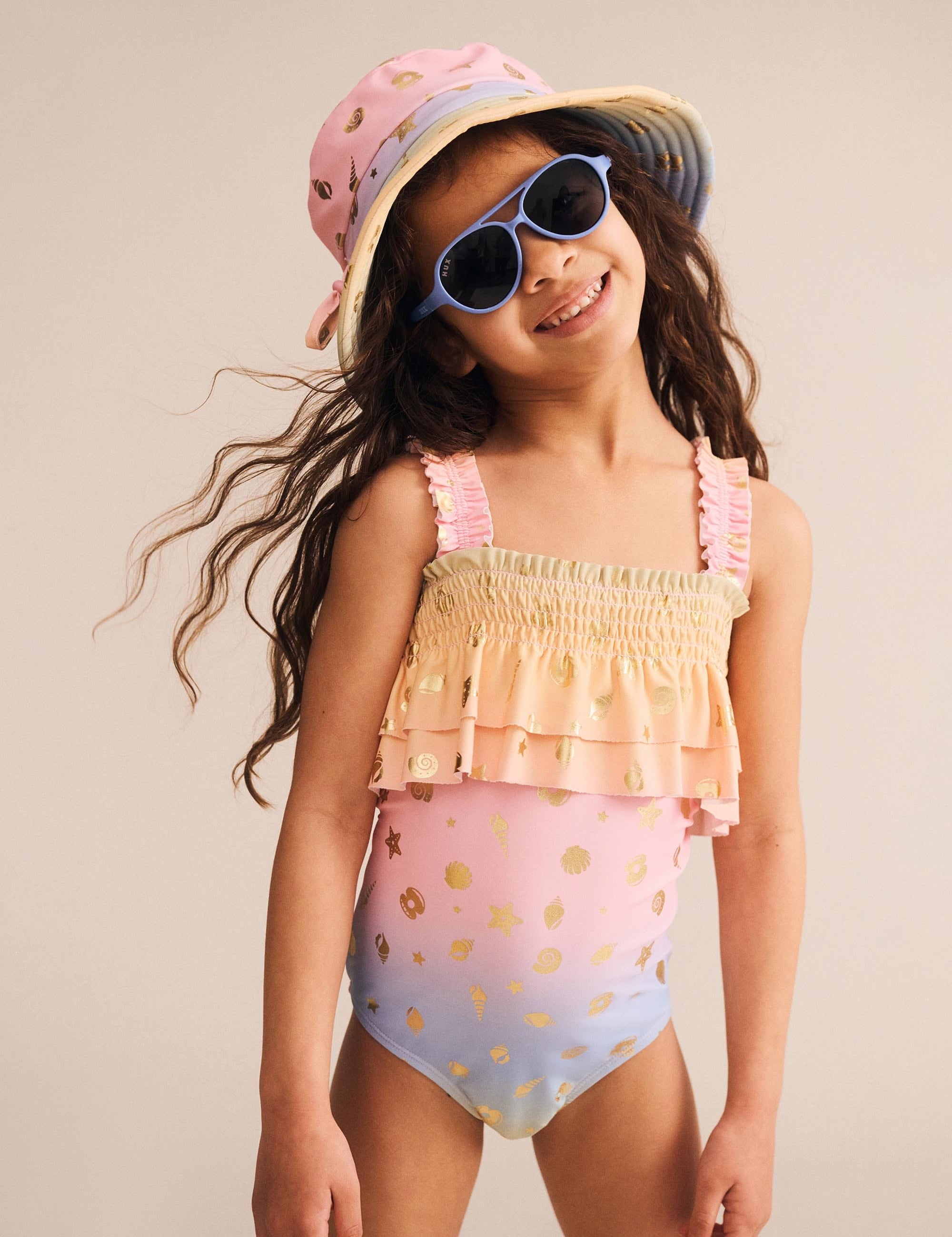 Shell Foil Strap Swimsuit SWIMWEAR Huxbaby