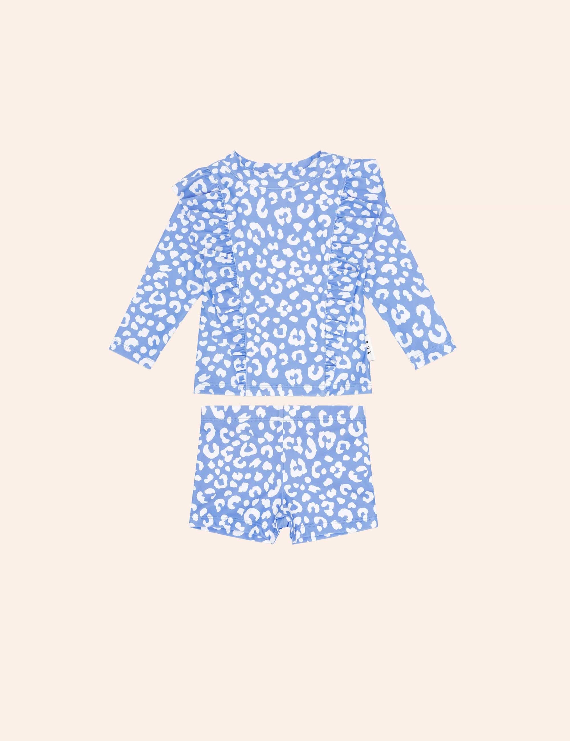 Leopard Frill 2 pce set SWIMWEAR Huxbaby