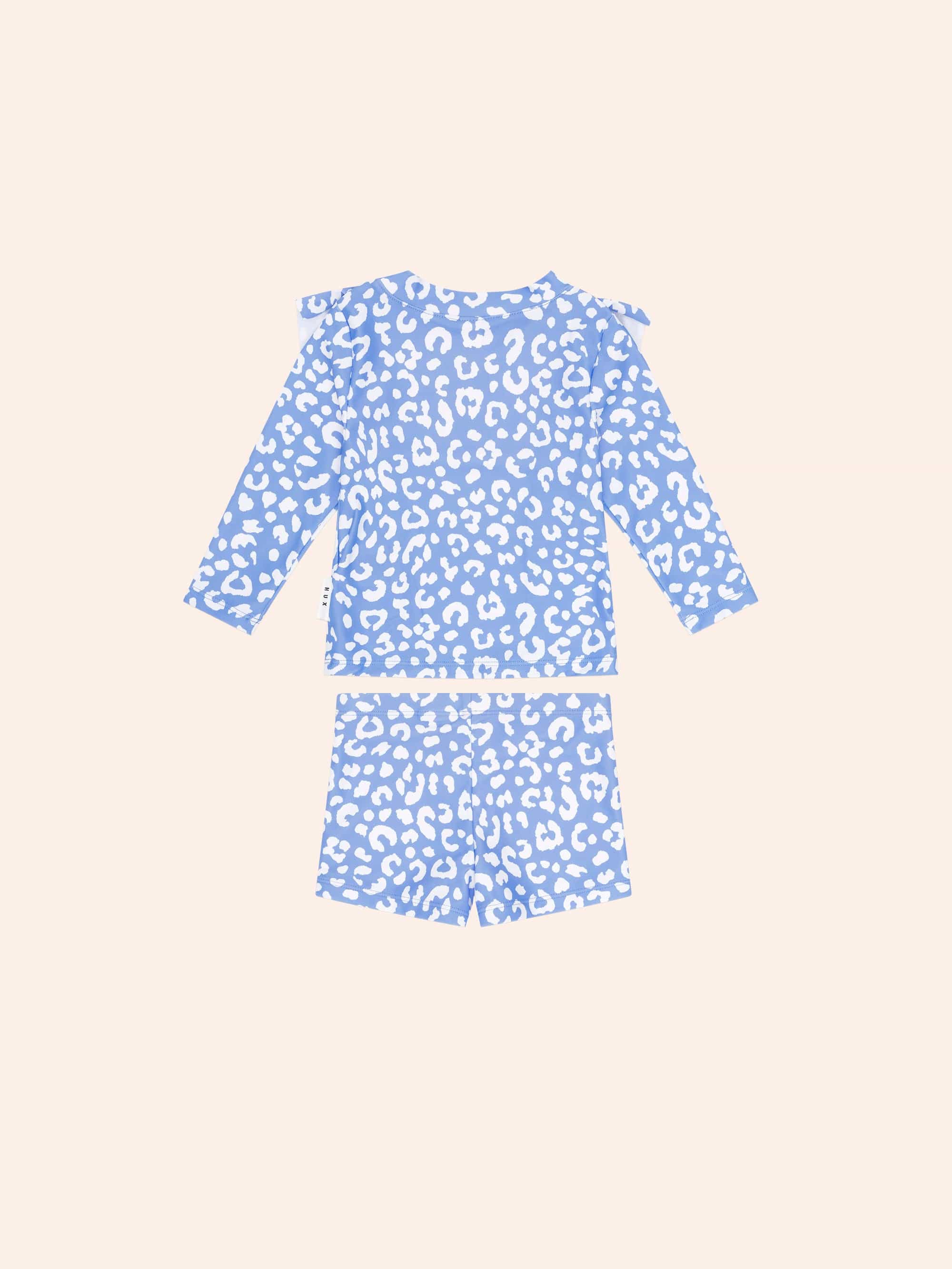 Leopard Frill 2 pce set SWIMWEAR Huxbaby