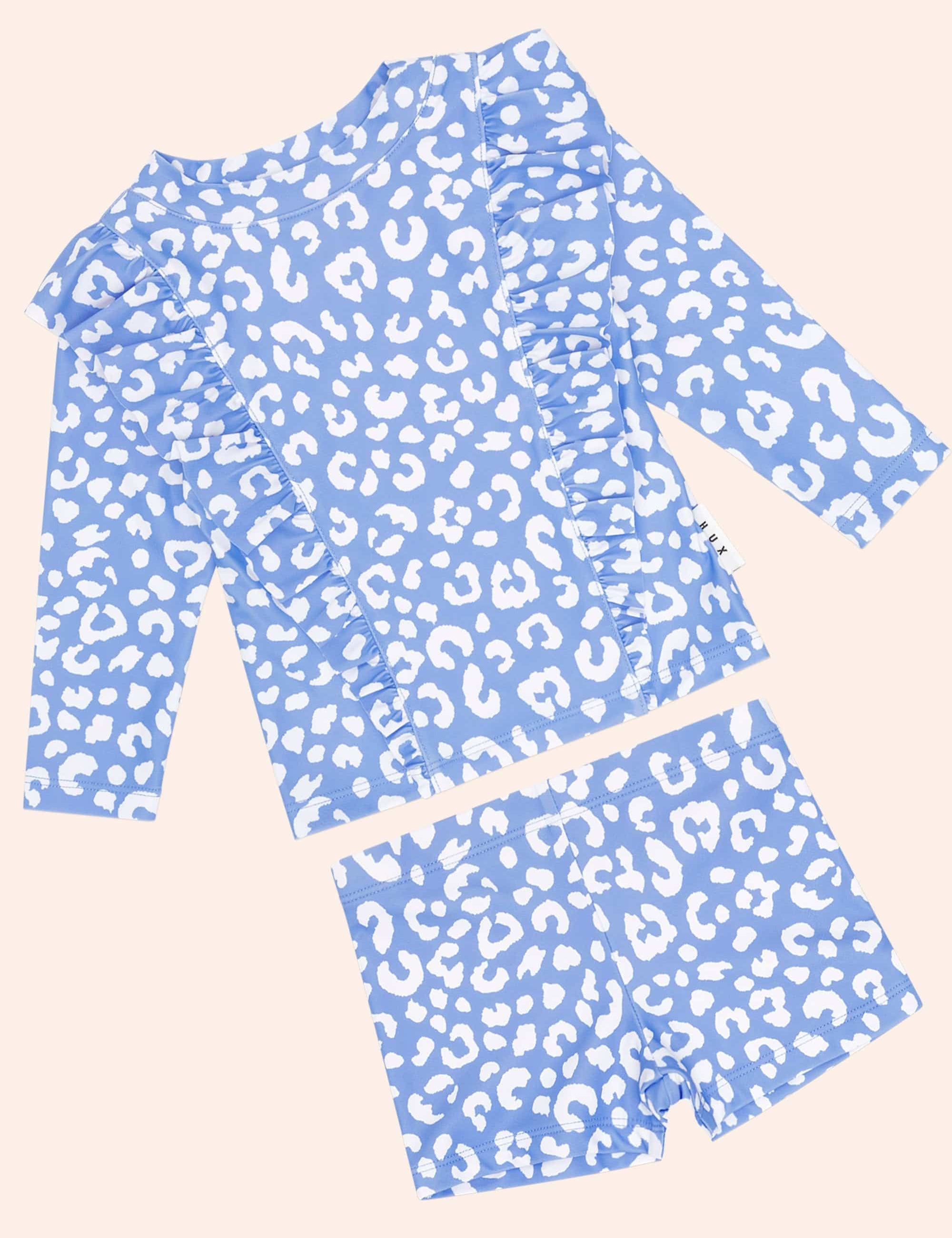 Leopard Frill 2 pce set SWIMWEAR Huxbaby