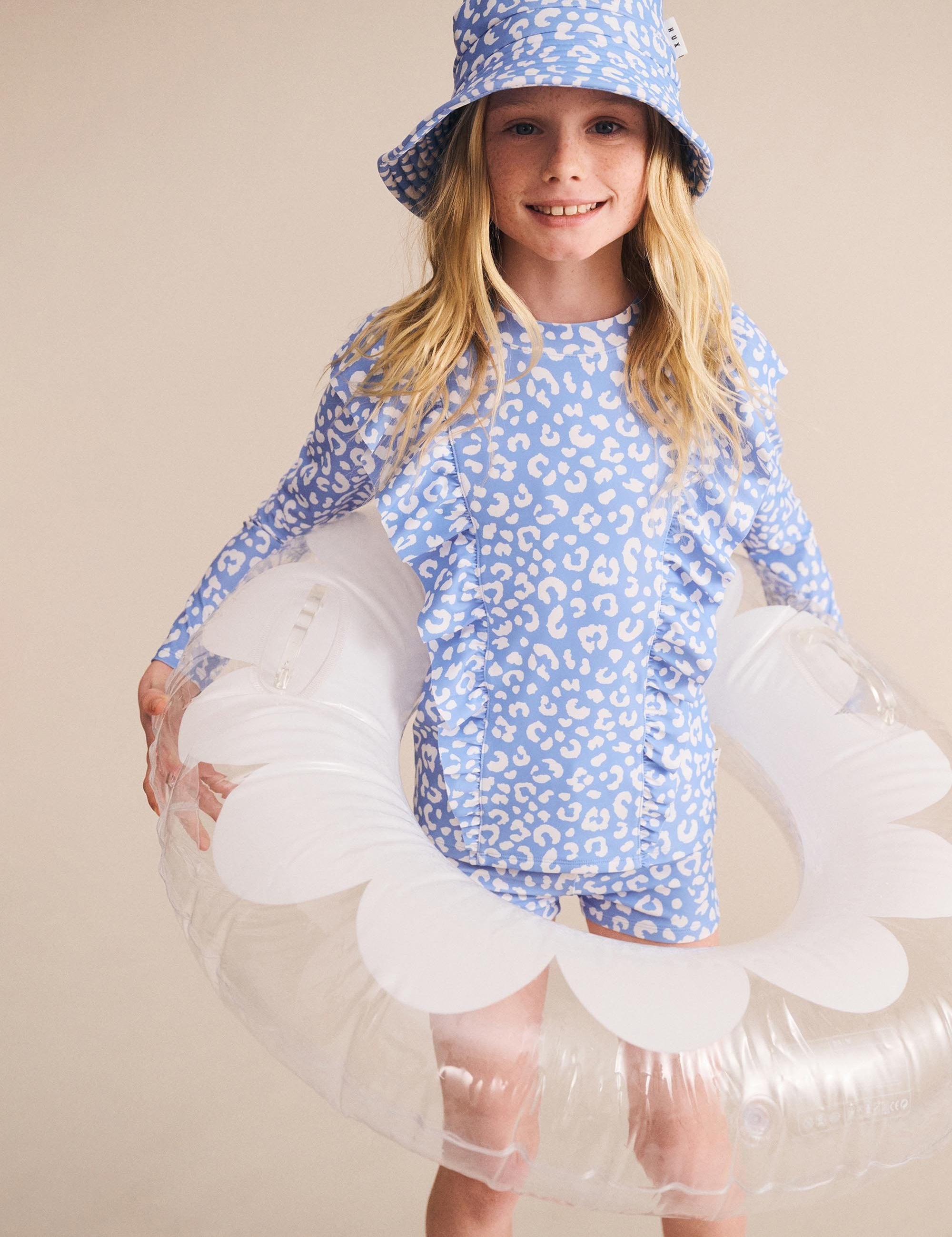 Leopard Frill 2 pce set SWIMWEAR Huxbaby