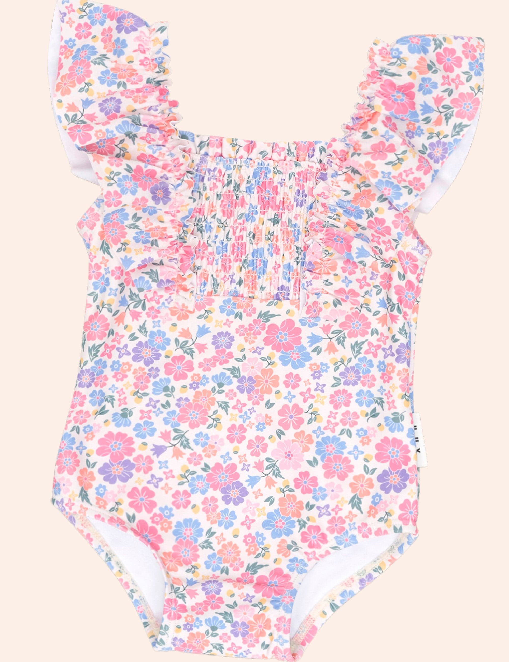 Paradiso Floral Shirred Swimsuit SWIMWEAR Huxbaby