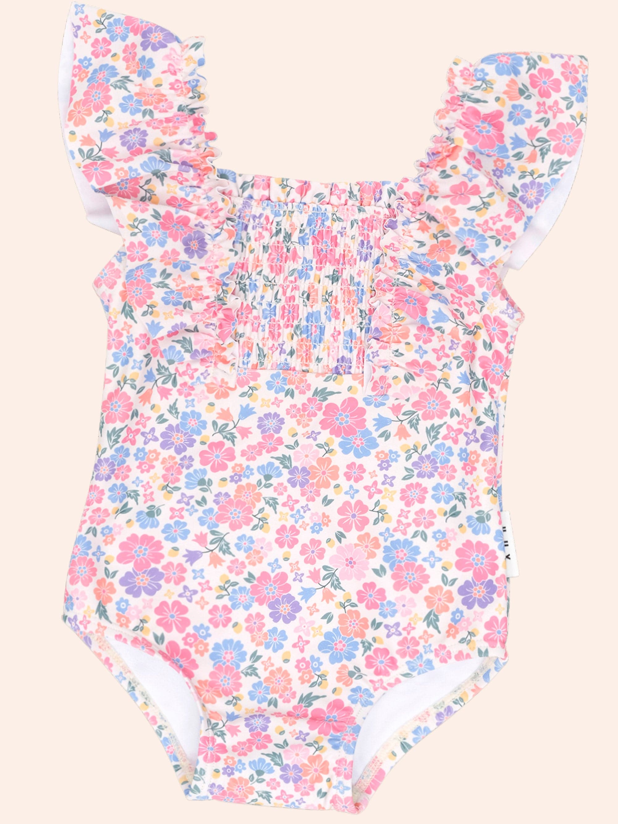 Paradiso Floral Shirred Swimsuit SWIMWEAR Huxbaby
