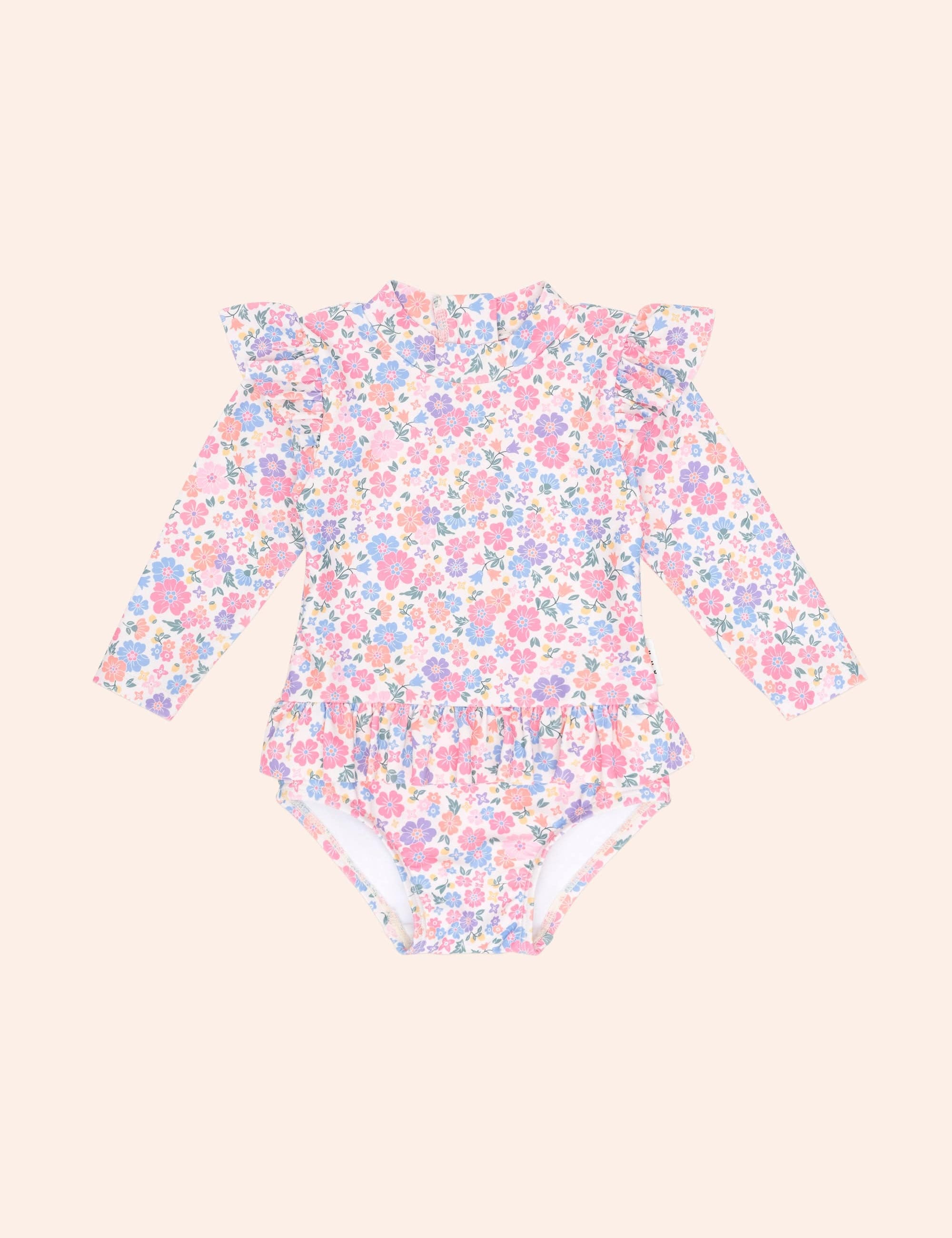 Paradiso Floral Peplum Swimsuit SWIMWEAR Huxbaby
