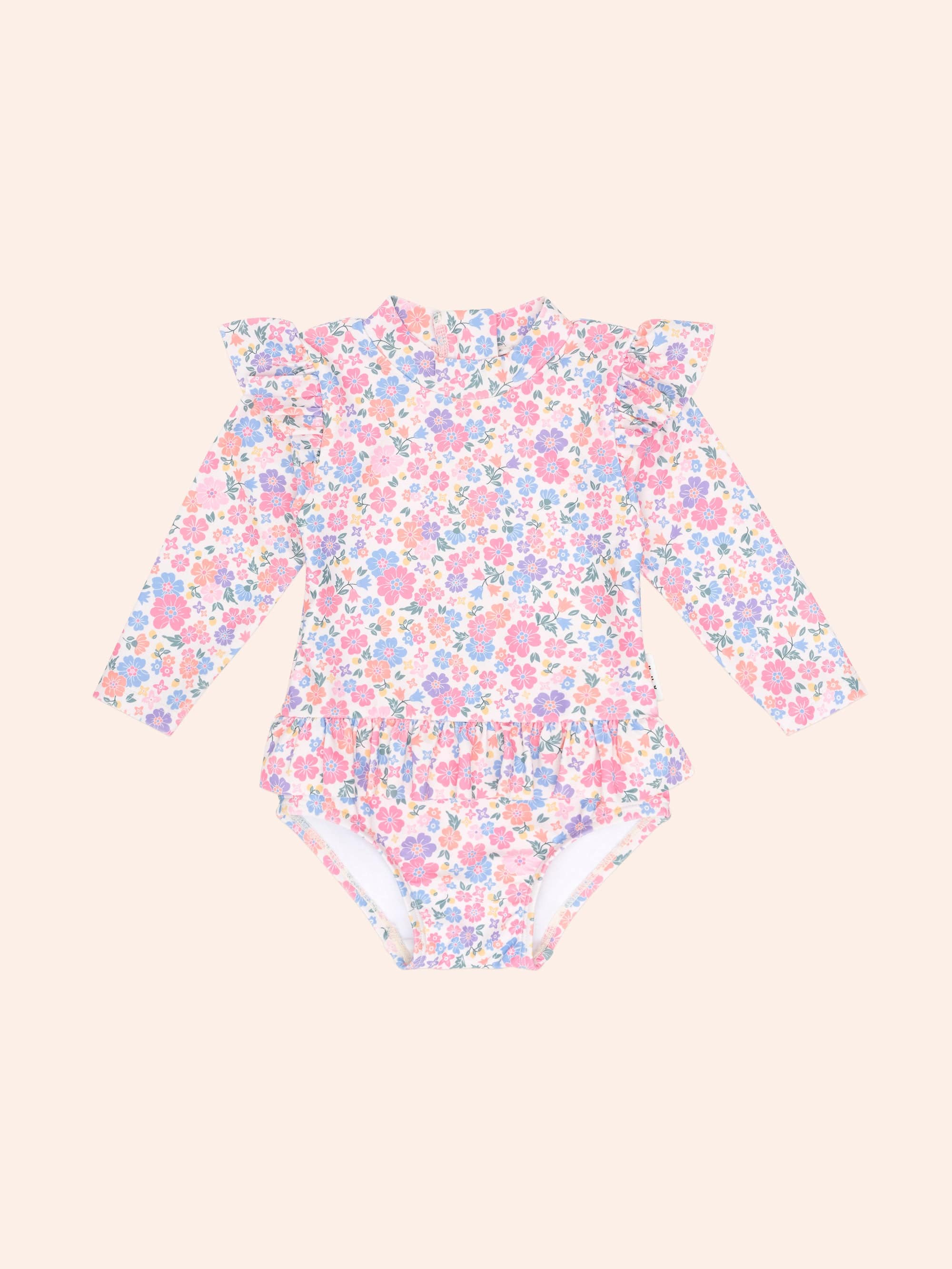 Paradiso Floral Peplum Swimsuit SWIMWEAR Huxbaby