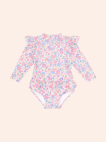 Paradiso Floral Peplum Swimsuit SWIMWEAR Huxbaby