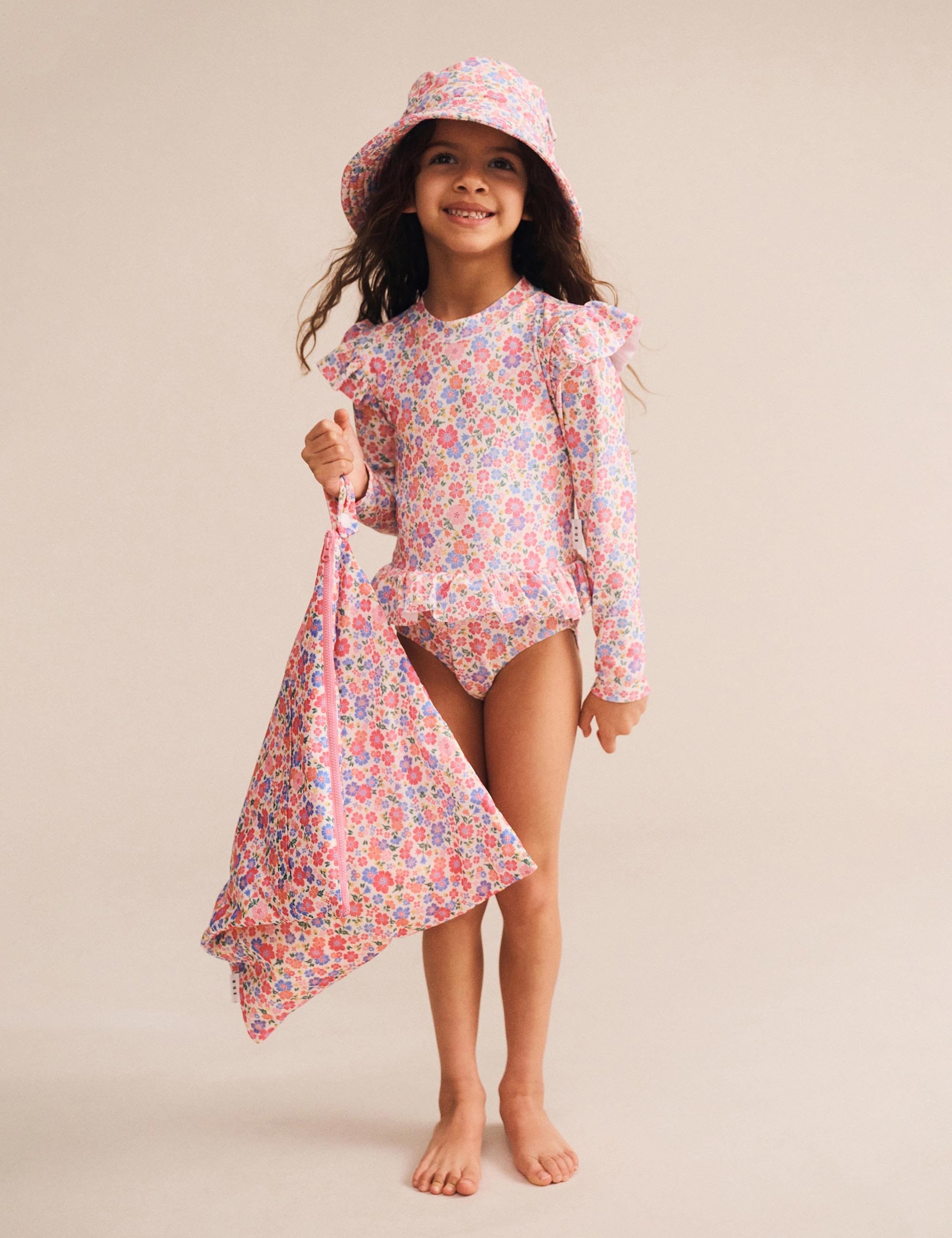 Paradiso Floral Peplum Swimsuit SWIMWEAR Huxbaby