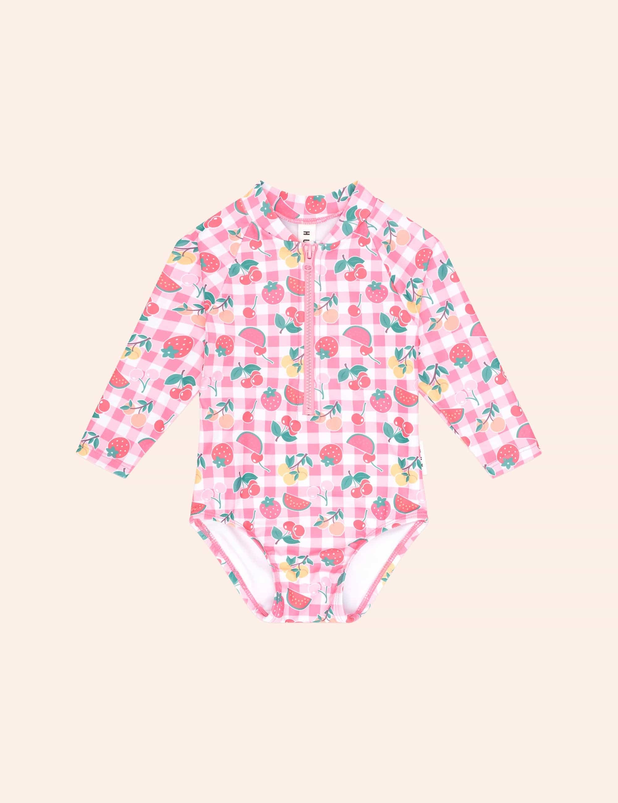 Tutti Frutti Raglan Zip SWIMWEAR Huxbaby