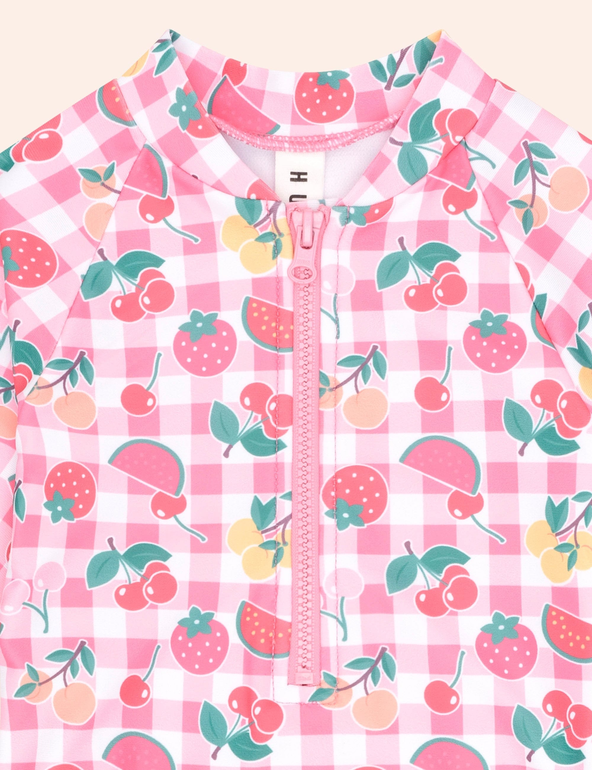 Tutti Frutti Raglan Zip SWIMWEAR Huxbaby