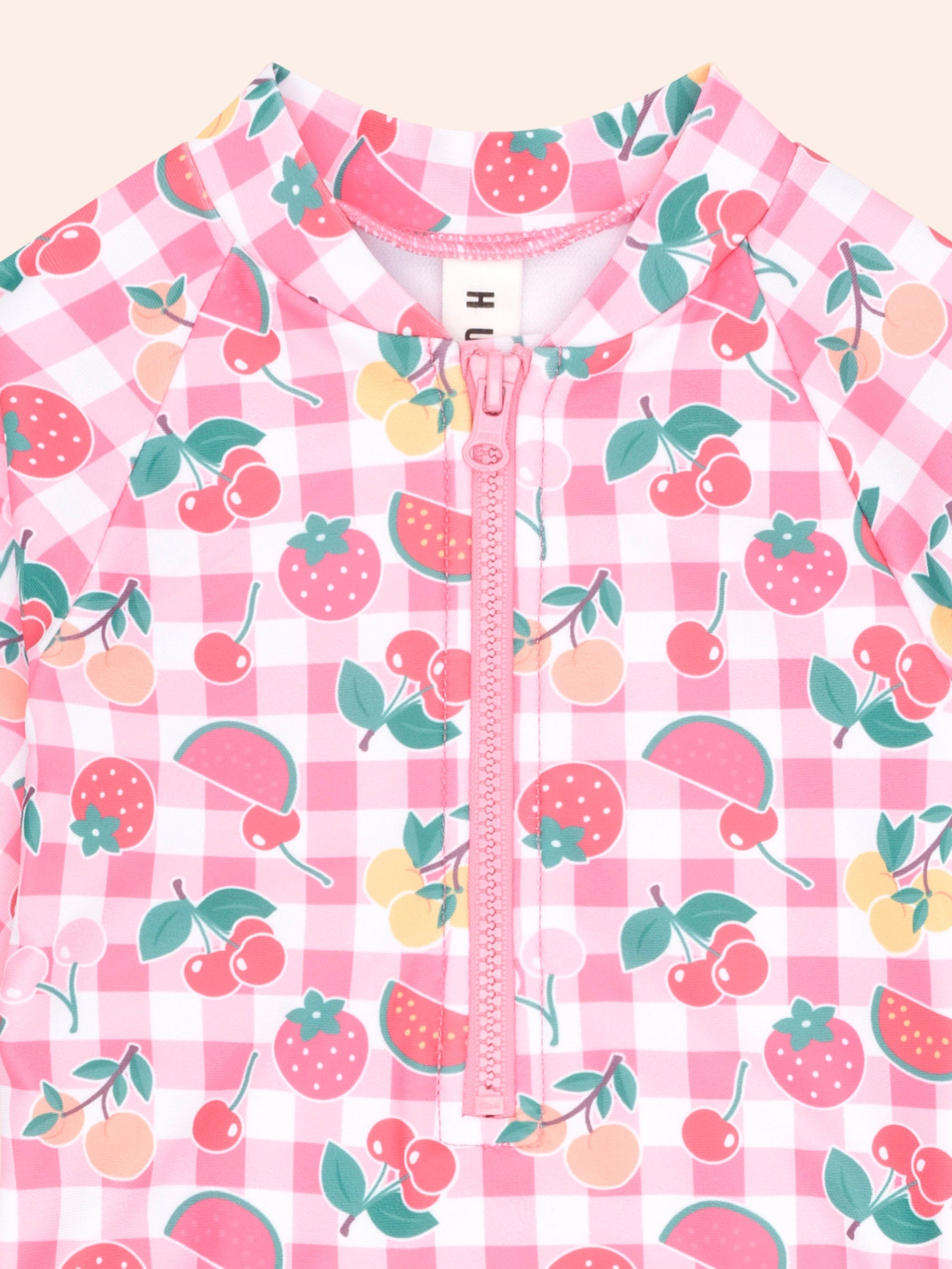 Tutti Frutti Raglan Zip SWIMWEAR Huxbaby