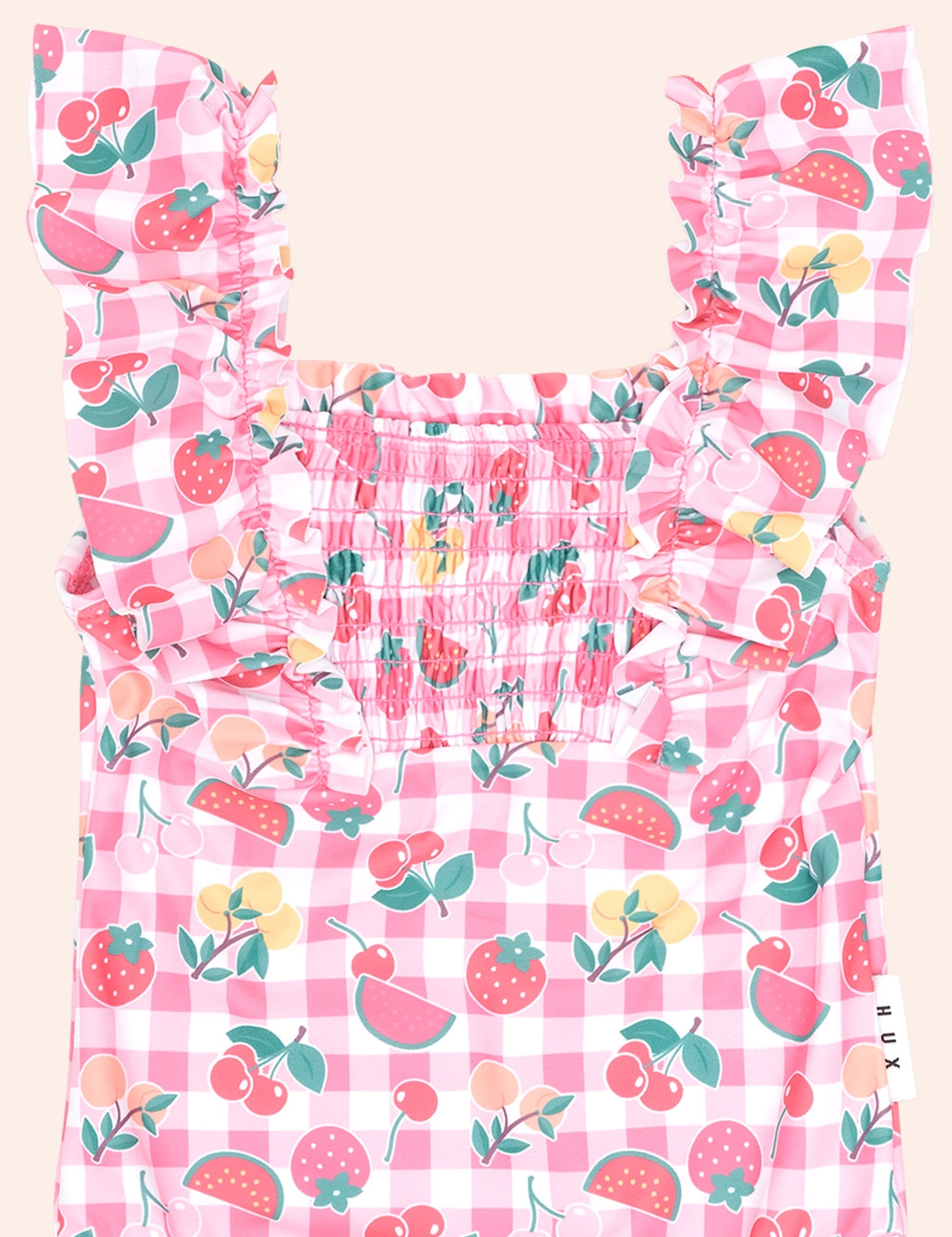 Tutti Frutti Shirred Swimsuit SWIMWEAR Huxbaby