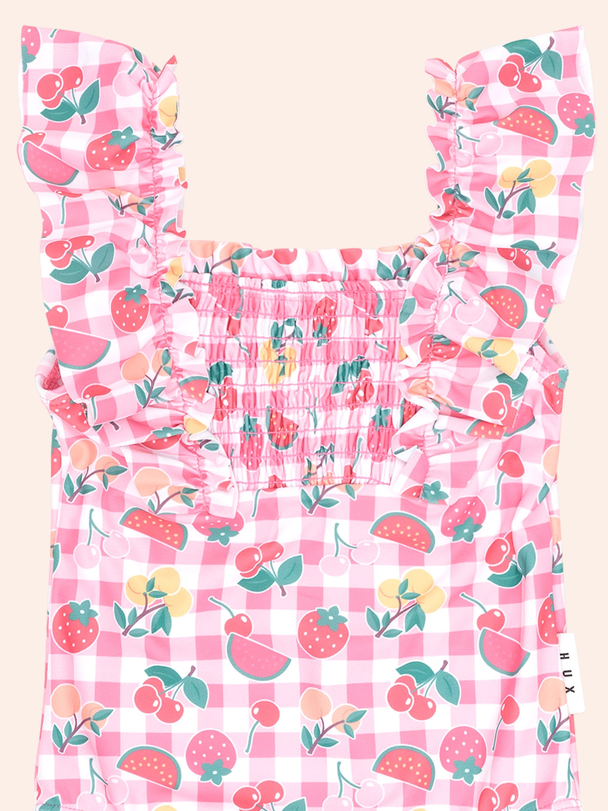Tutti Frutti Shirred Swimsuit SWIMWEAR Huxbaby