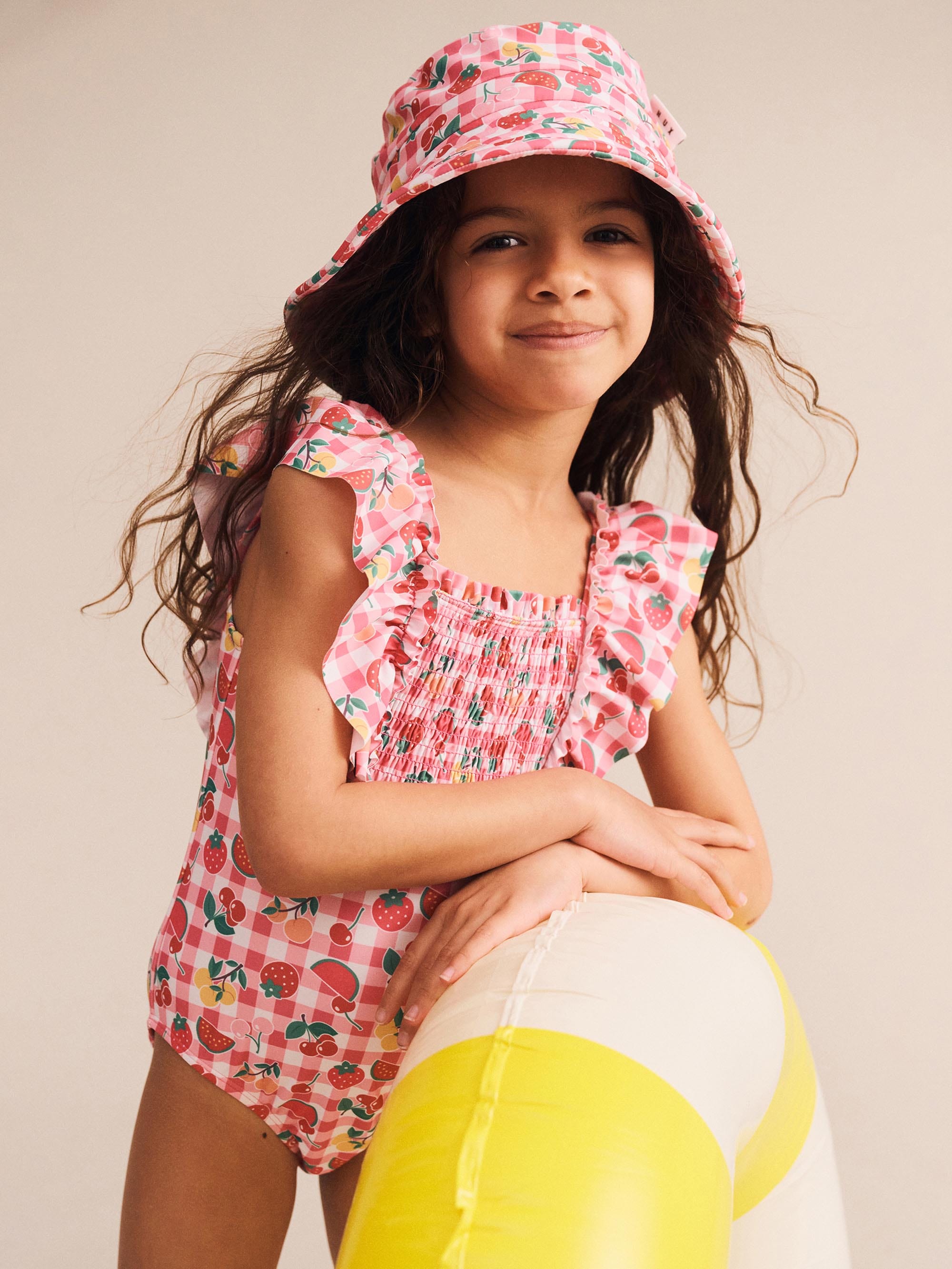 Tutti Frutti Shirred Swimsuit SWIMWEAR Huxbaby