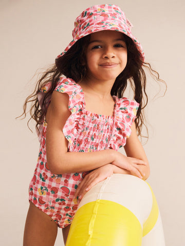 Tutti Frutti Shirred Swimsuit SWIMWEAR Huxbaby