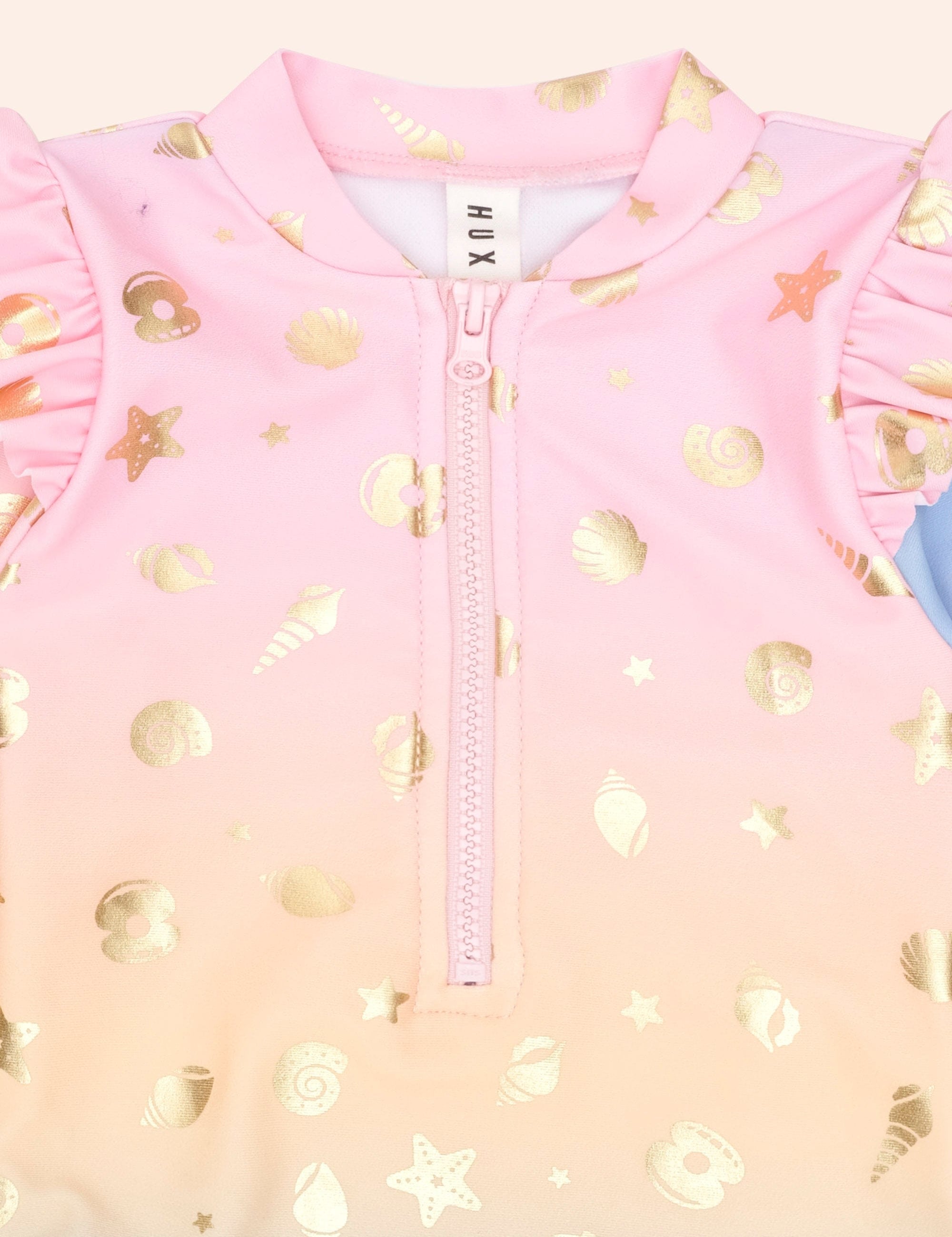 Shell Foil Ombre Frill Swimsuit SWIMWEAR Huxbaby