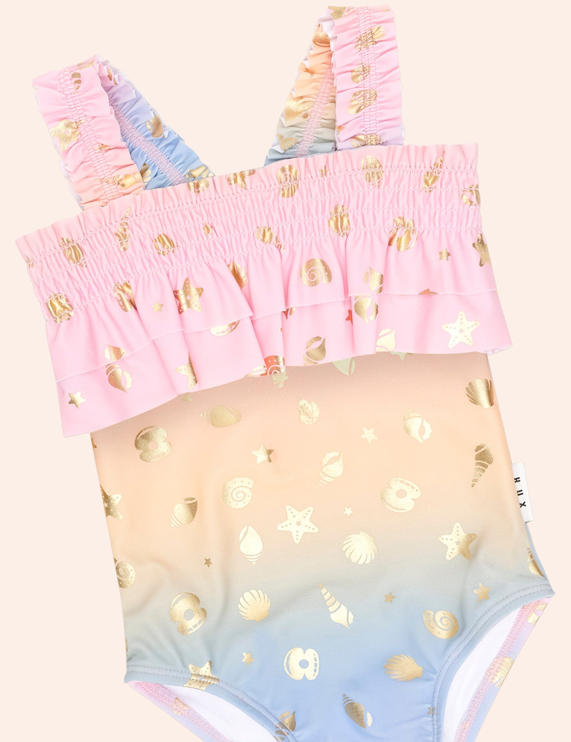 Shell Foil Strap Swimsuit SWIMWEAR Huxbaby