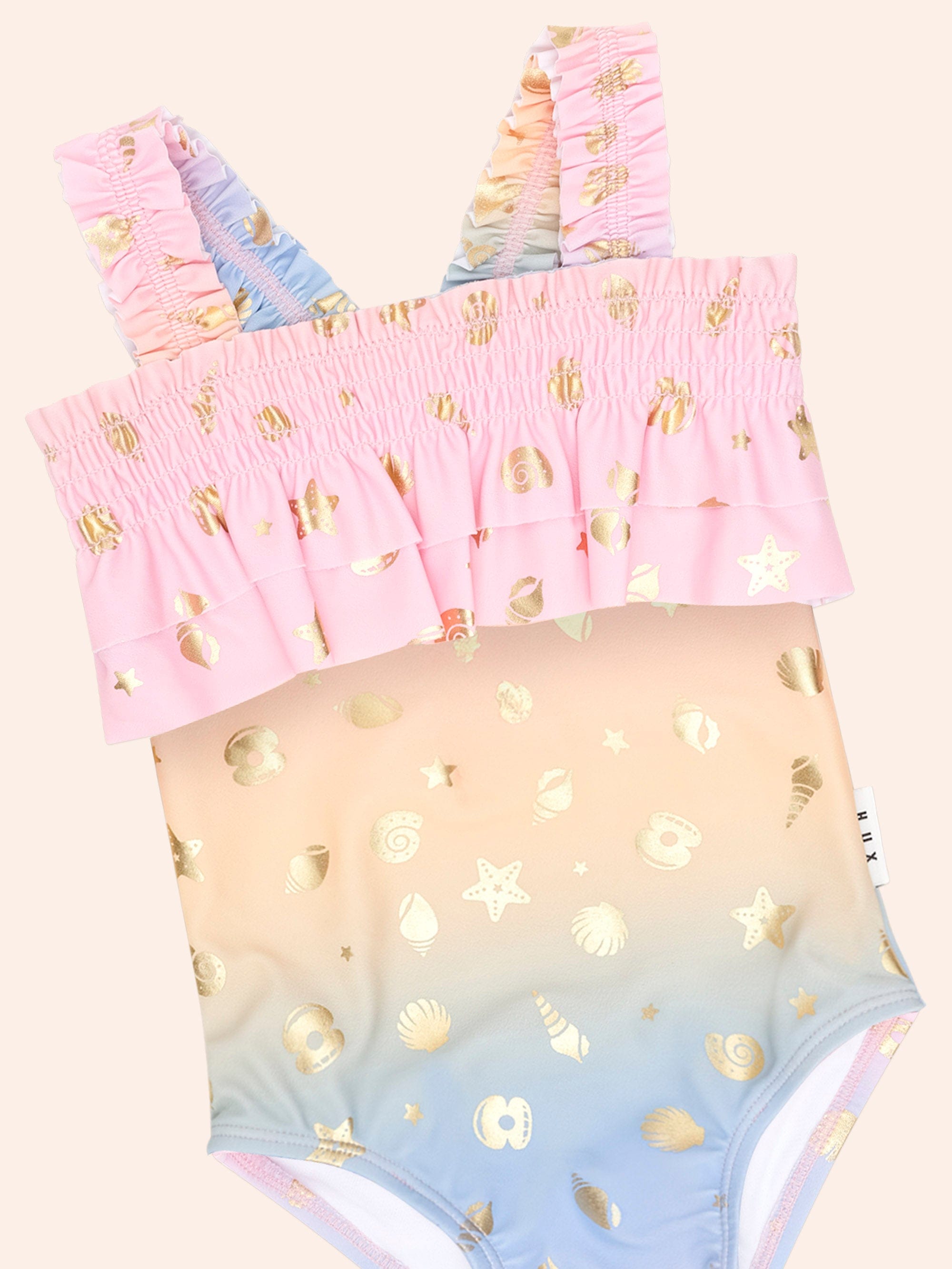 Shell Foil Strap Swimsuit SWIMWEAR Huxbaby