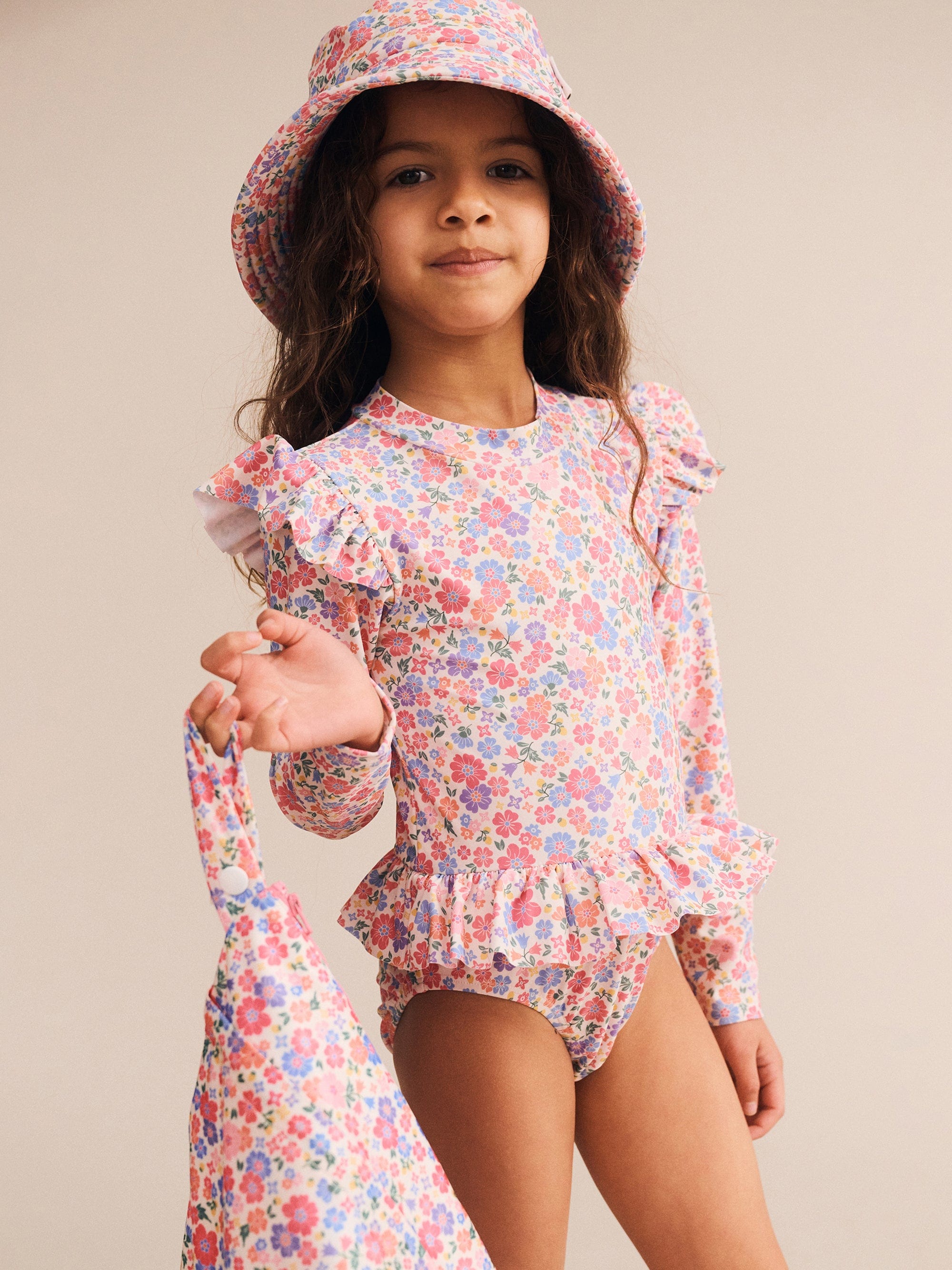 Paradiso Floral Peplum Swimsuit SWIMWEAR Huxbaby