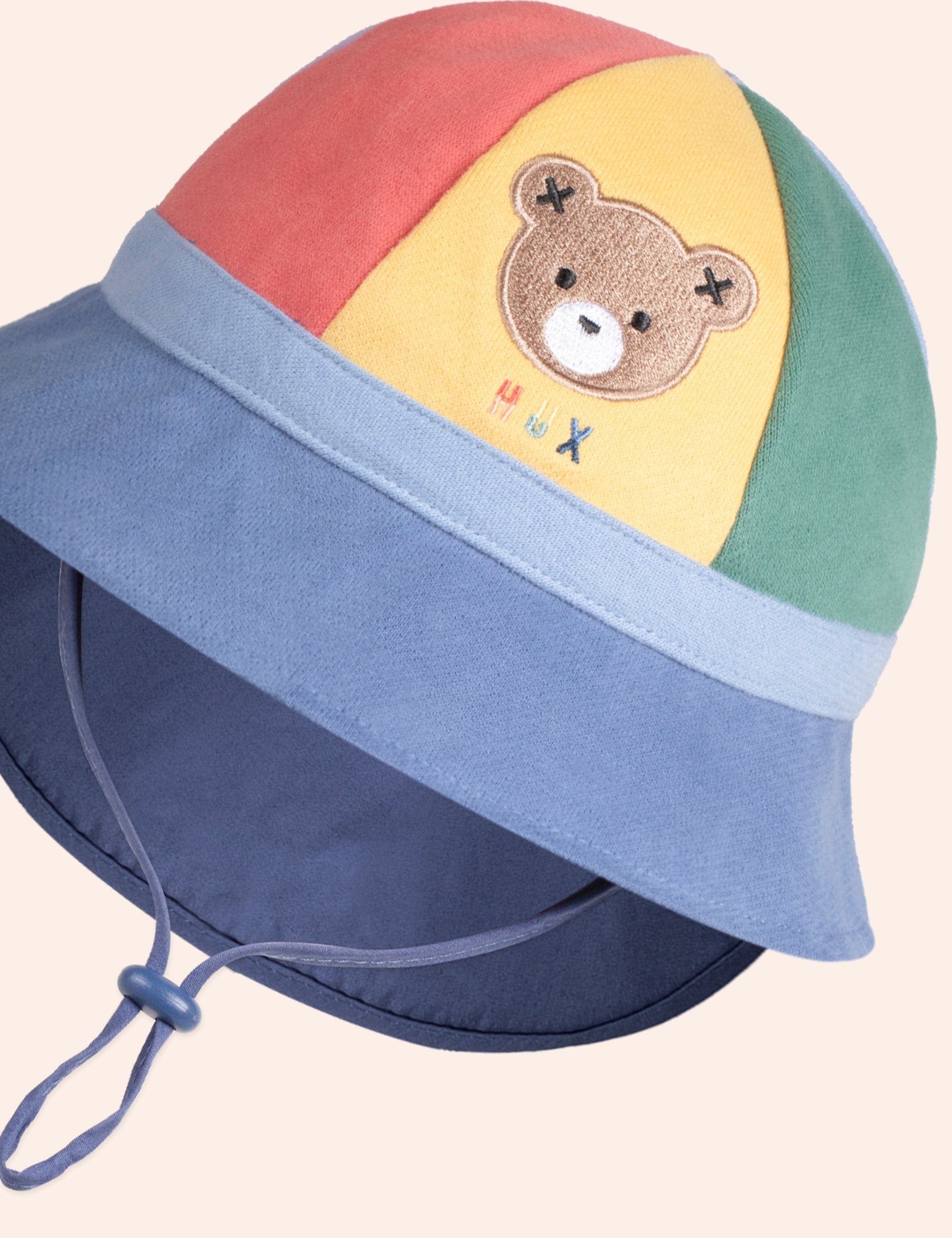 Colour Block Bear Bucket Hat ACCESSORIES Huxbaby