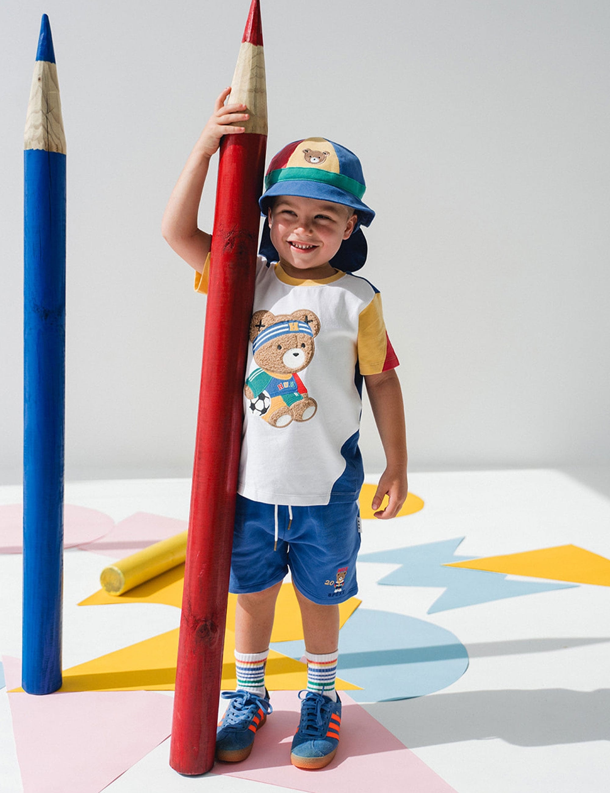 Hux Back To Kinder Colour Block Hat ACCESSORIES Huxbaby