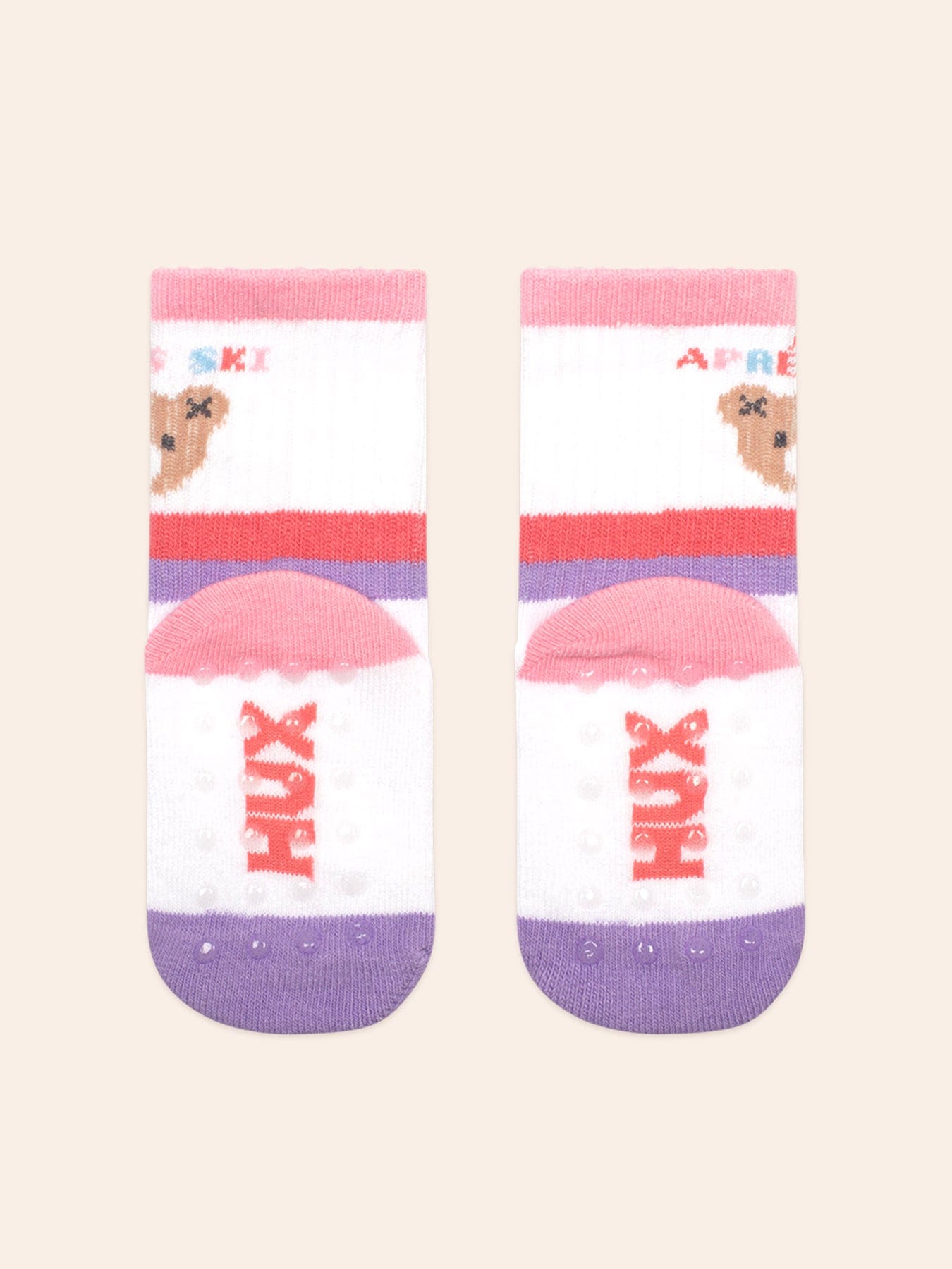 Hux Apres Ski Dusty Pink Multi 2Pk Socks ACCESSORIES Huxbaby Shopify