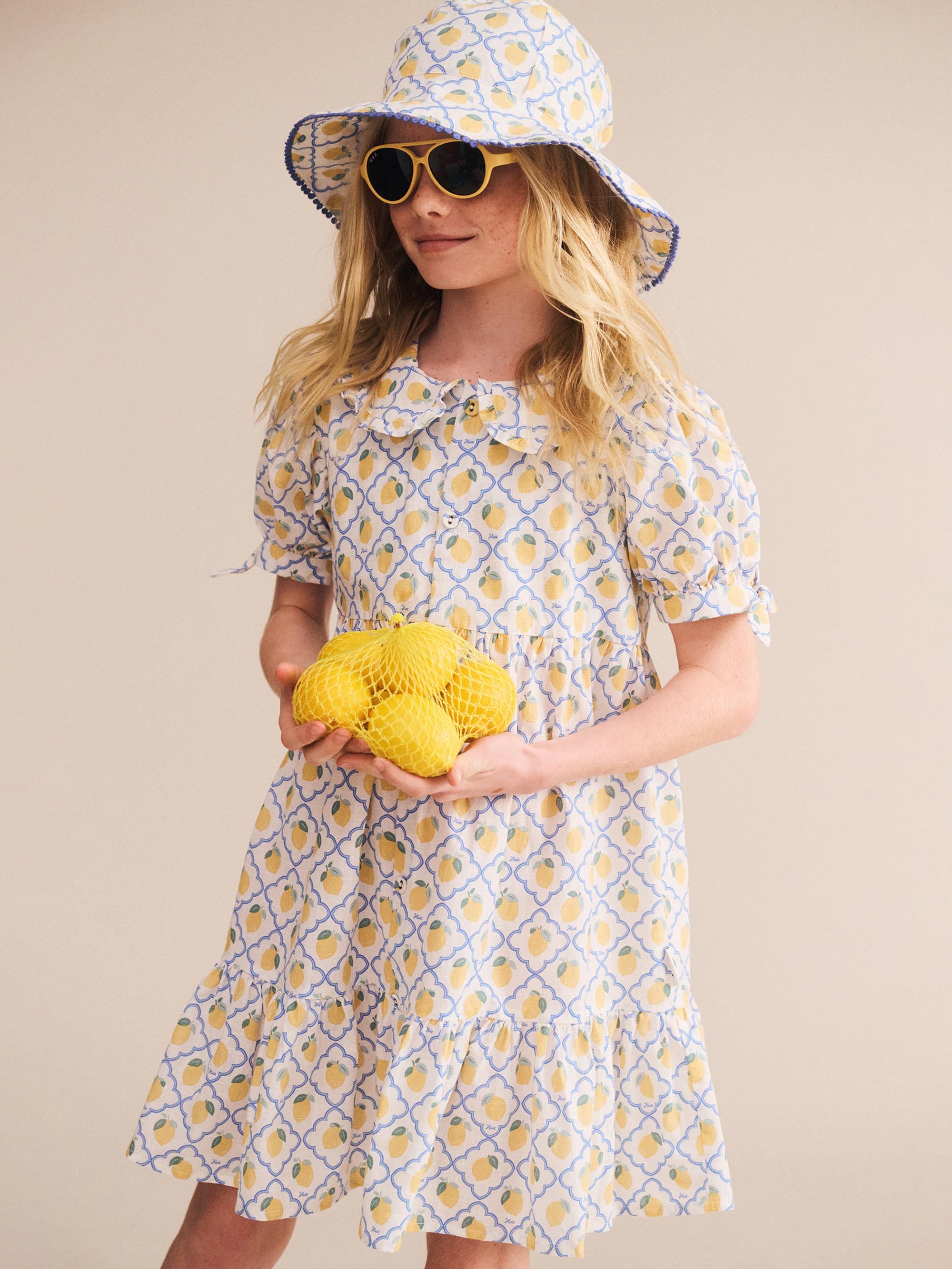 Lemon Tile Sunhat ACCESSORIES Huxbaby