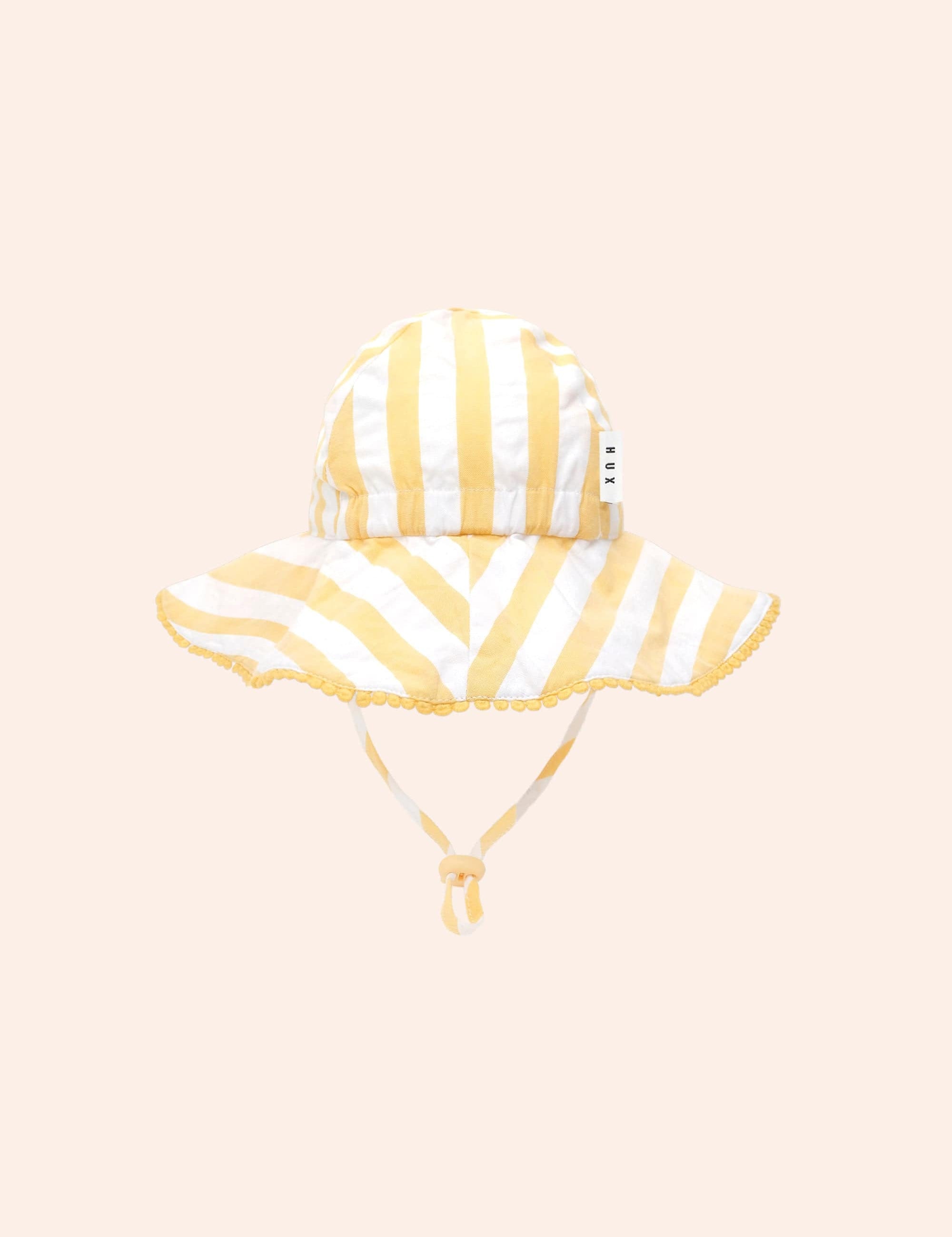 Sunshine Stripe Cherry Sunhat ACCESSORIES Huxbaby