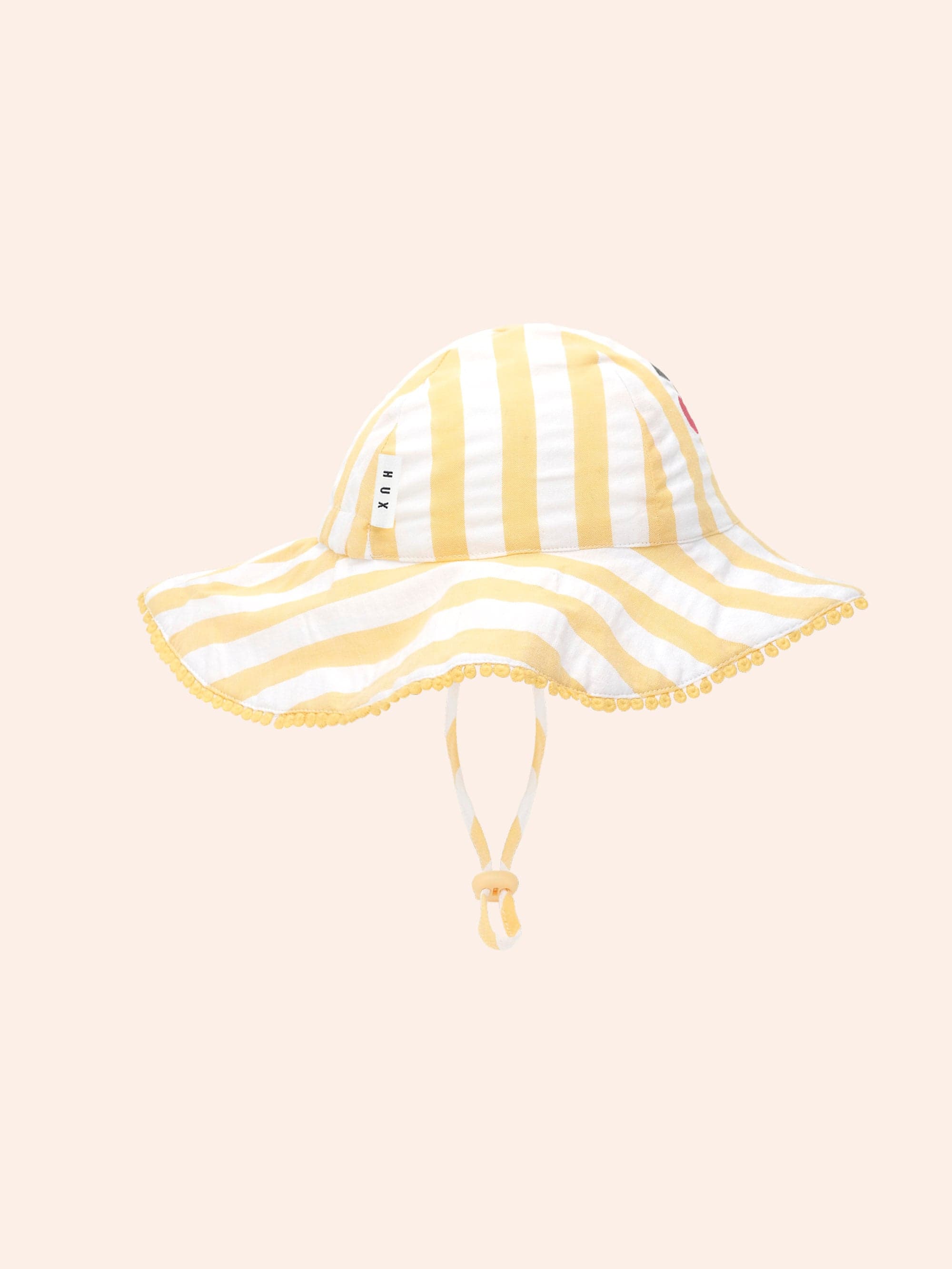 Sunshine Stripe Cherry Sunhat ACCESSORIES Huxbaby