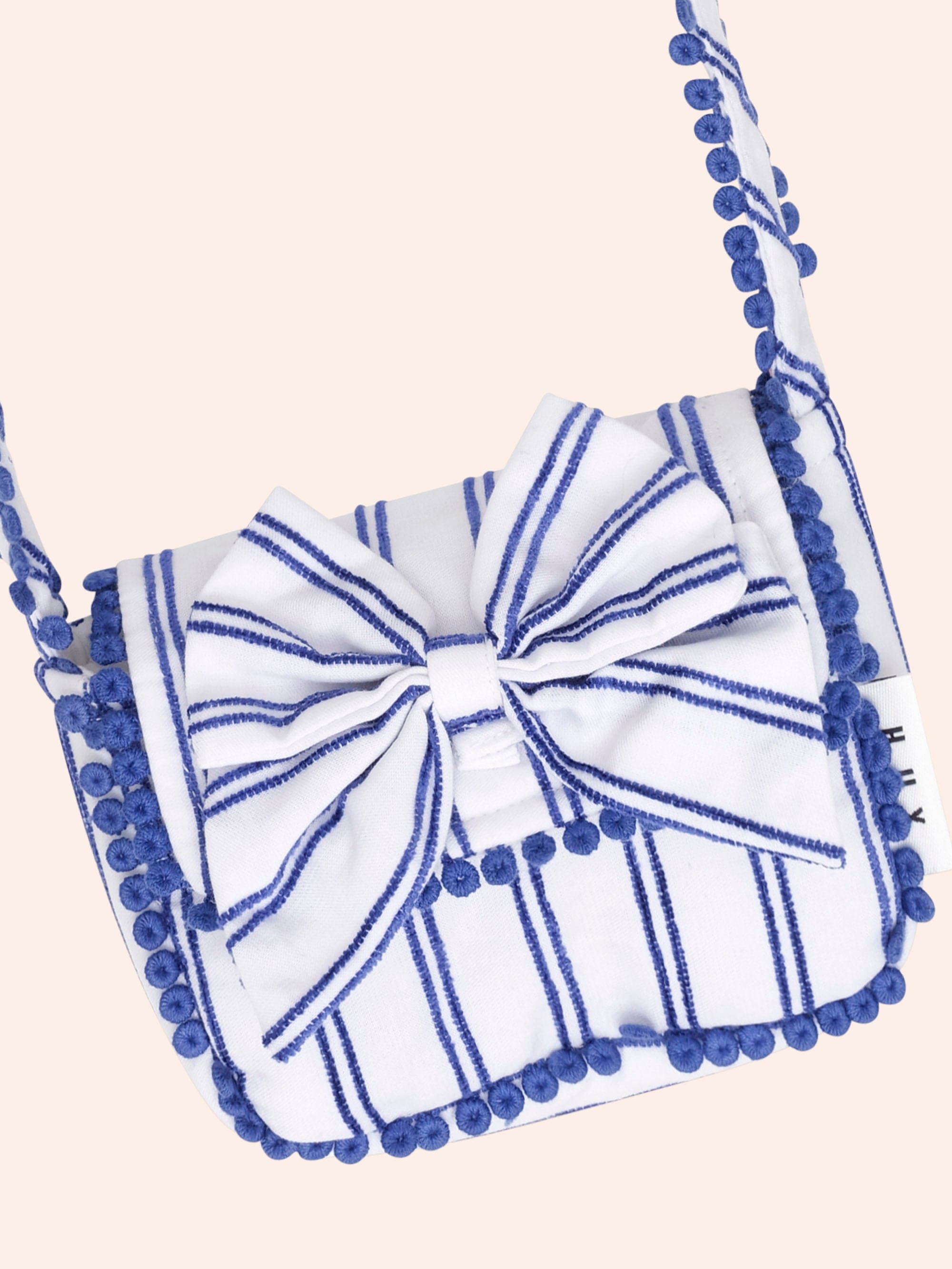 Ocean Stripe Bow Handbag ACCESSORIES Huxbaby