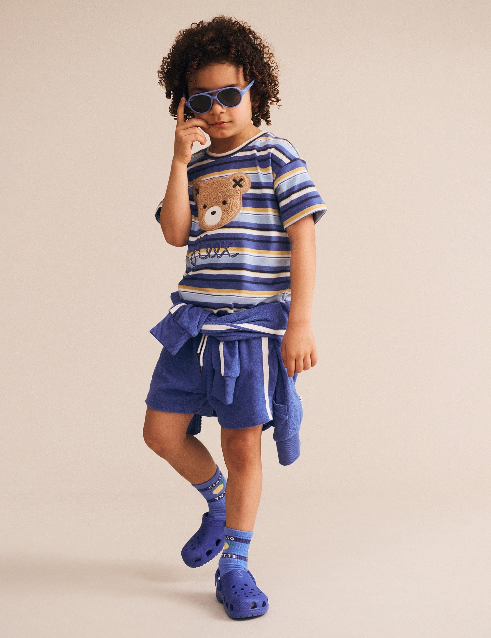 Hux Towelling Zip Up Hoodie SWEATSHIRT Huxbaby