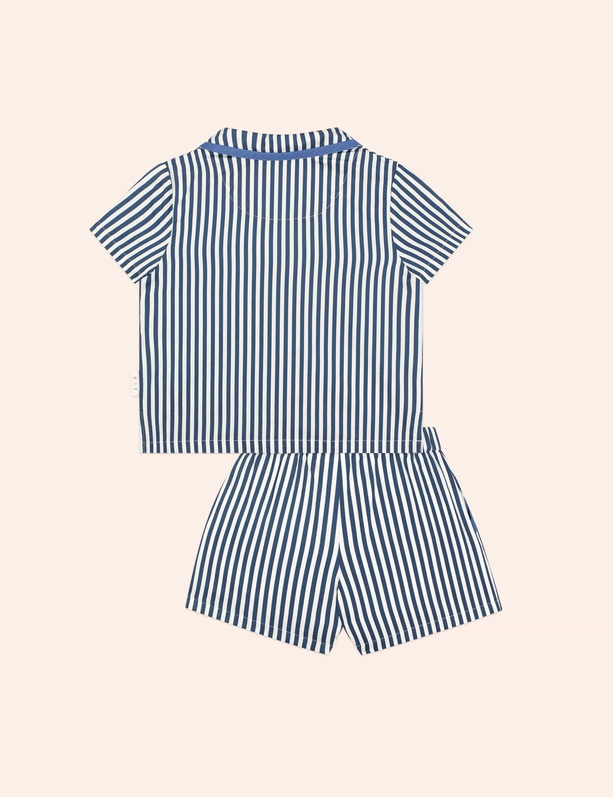 Ocean Stripe PJ Set SET Huxbaby