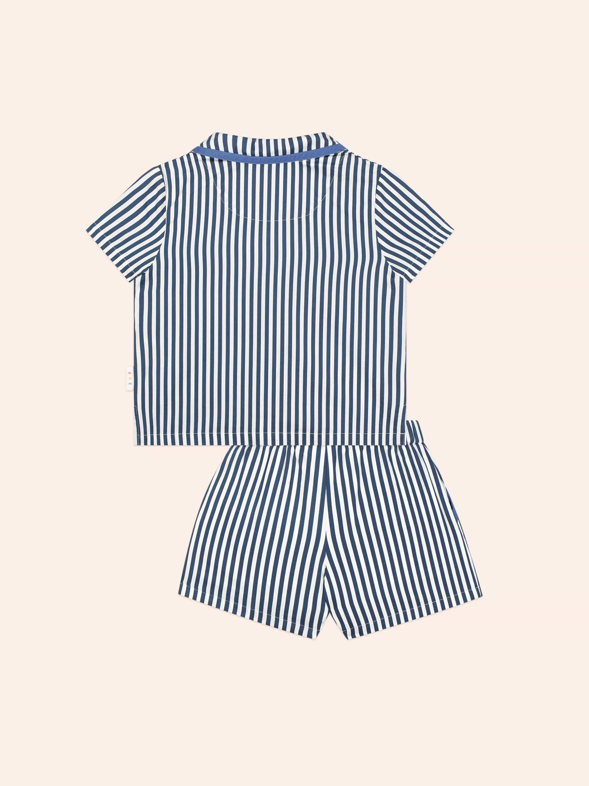 Ocean Stripe PJ Set SET Huxbaby